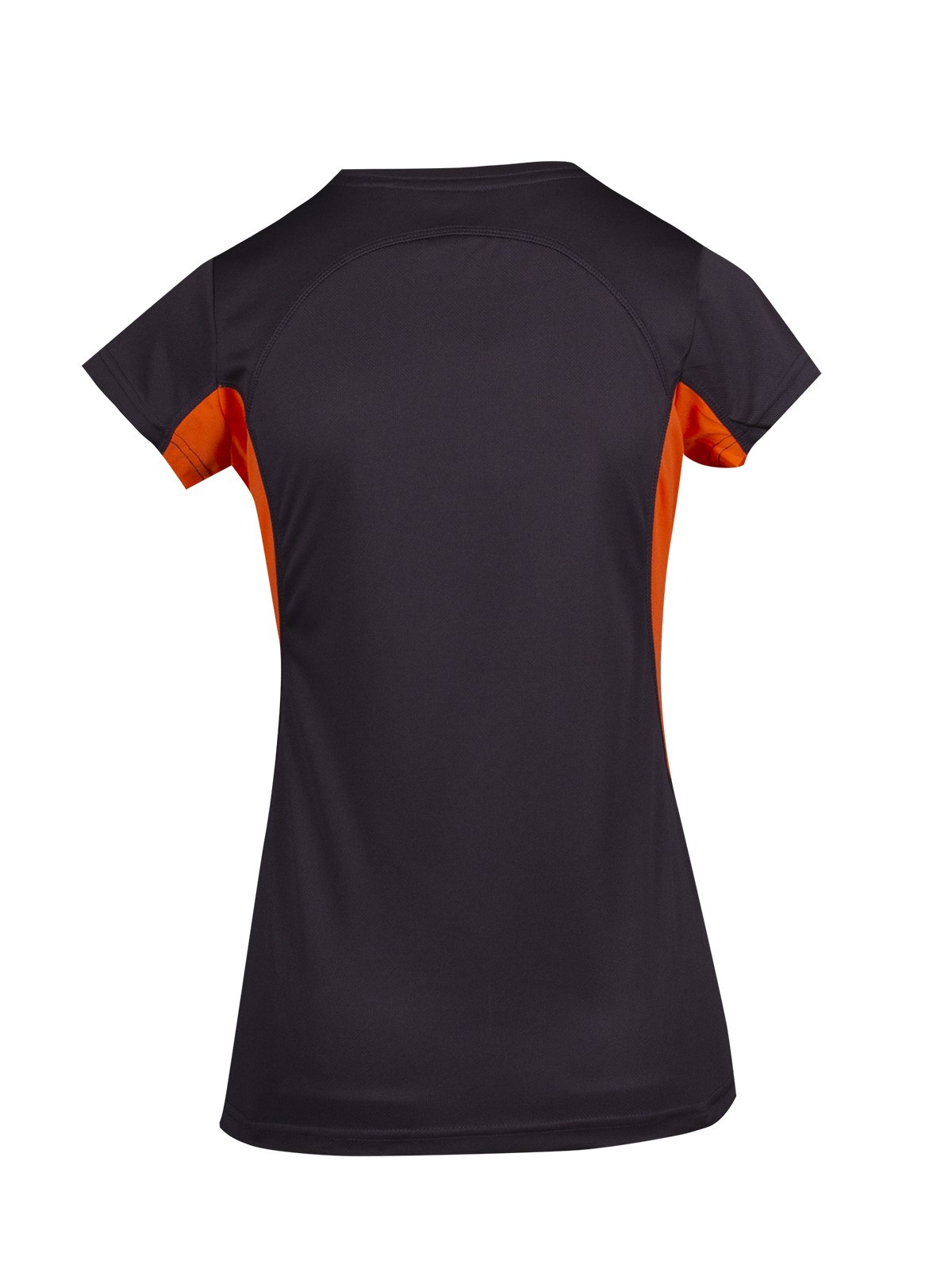 Women's Accelerator Cool-Dry T-shirt - Charcoal/Orange - Back