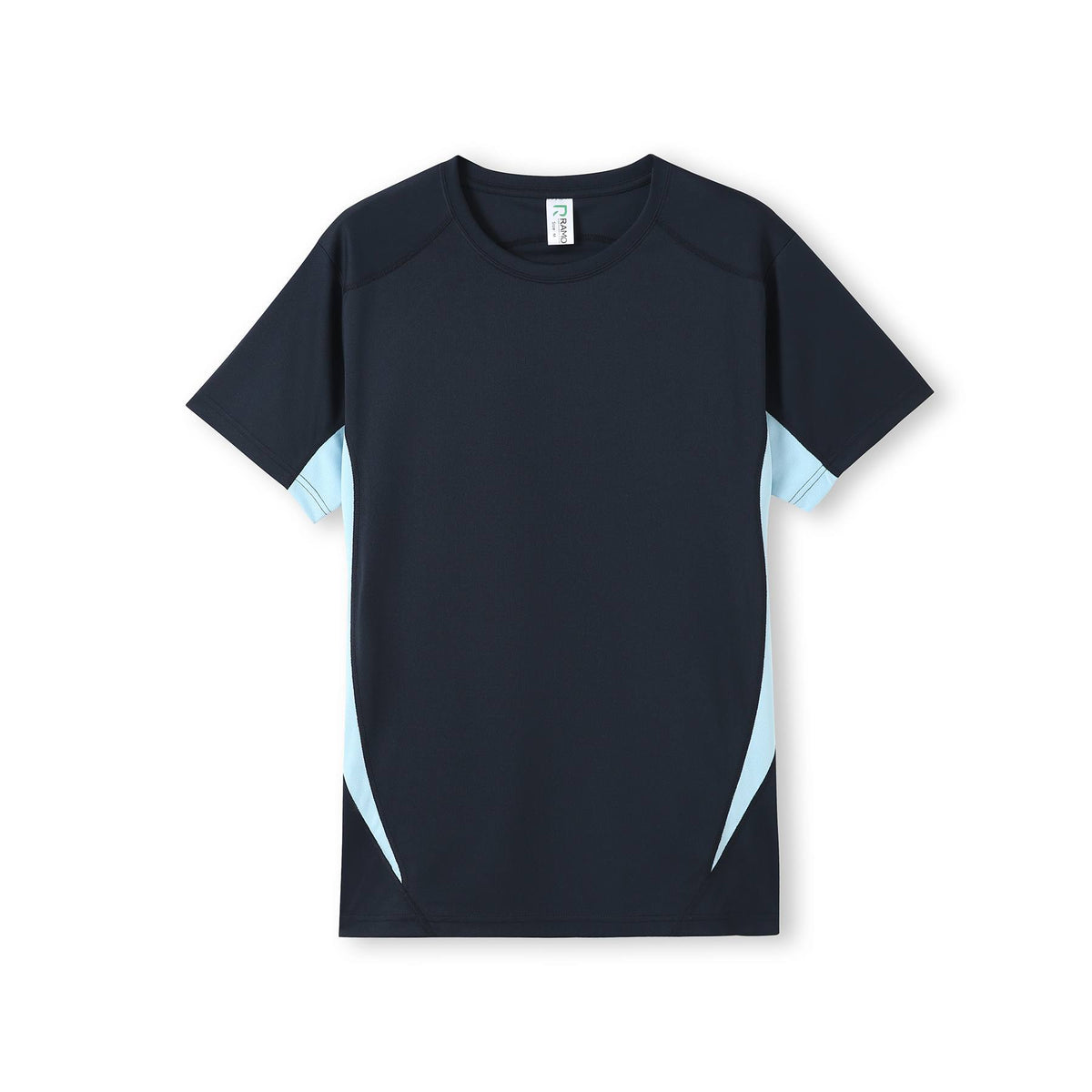 Mens Accelerator Cool Dry T-shirt - Navy/Sky Blue - Front