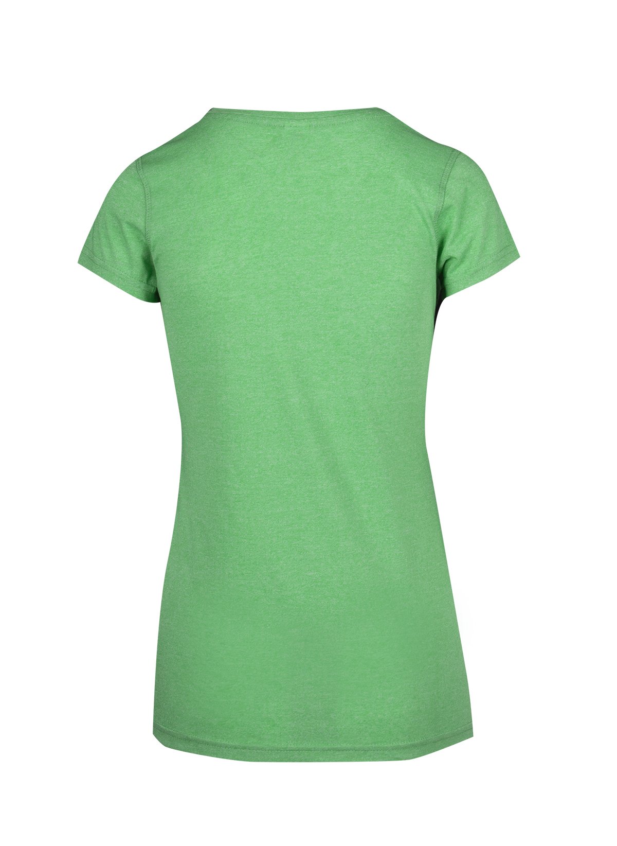 Womens Greatness Athletic T-shirt - Emerald Green Heather - Back