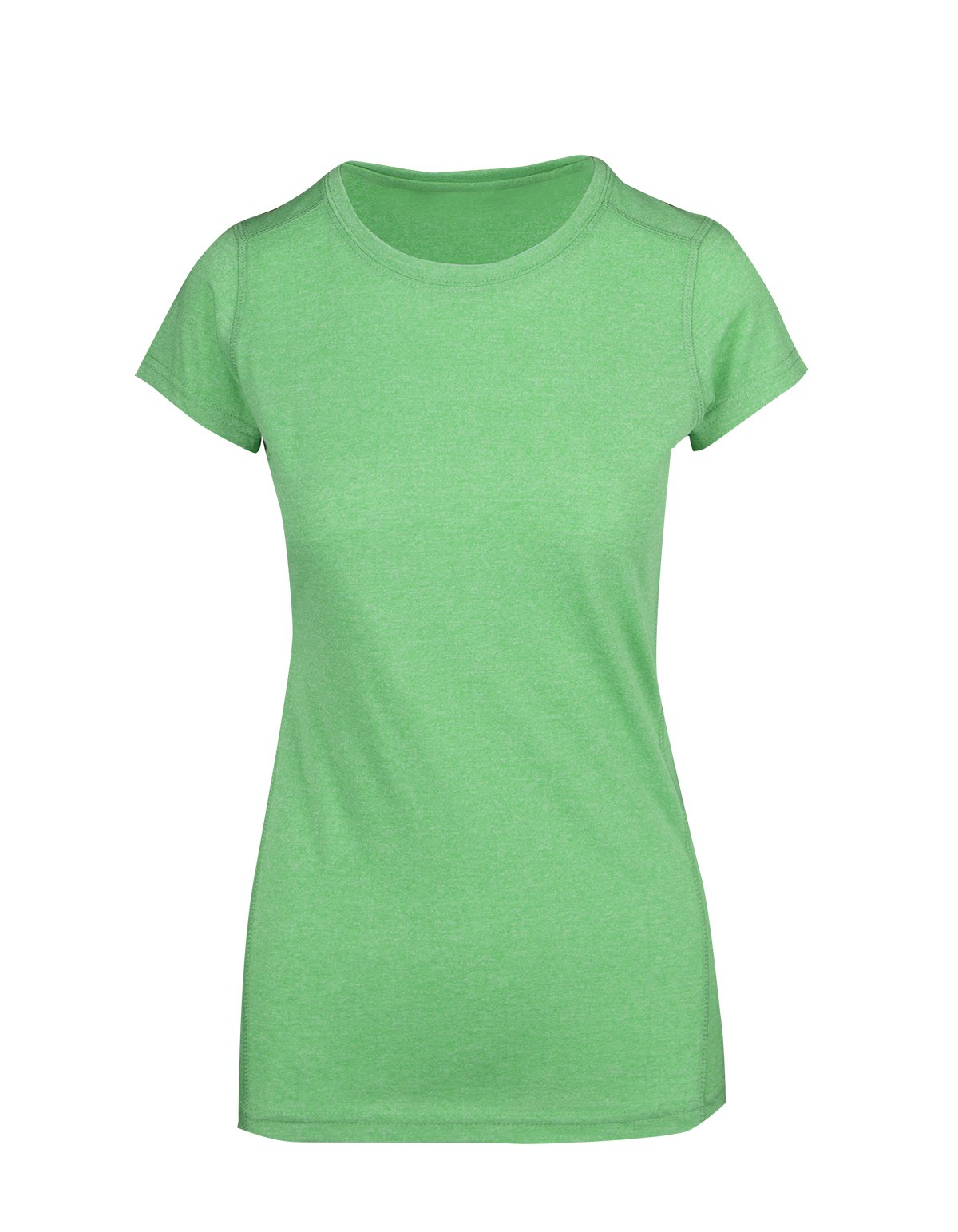 Womens Greatness Athletic T-shirt - Emerald Green Heather - Front