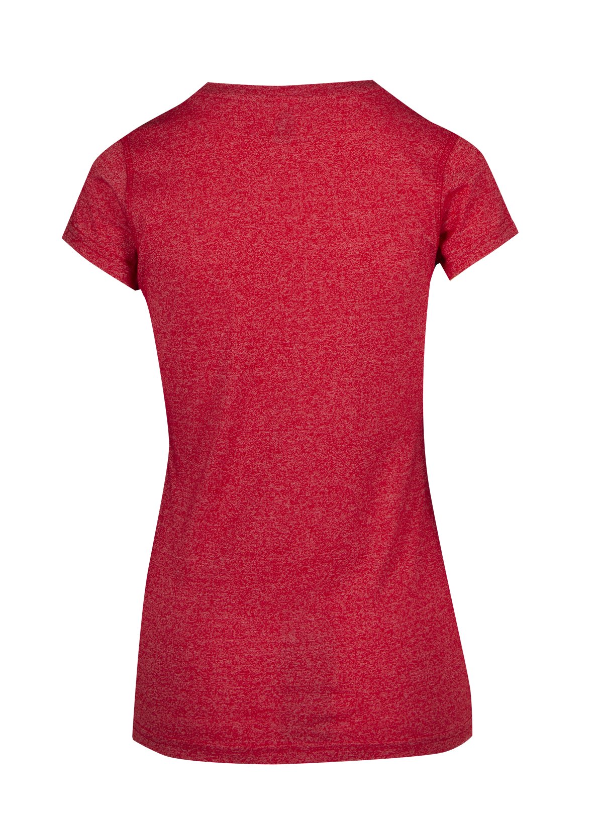 Womens Greatness Athletic T-shirt - Red Heather - Back