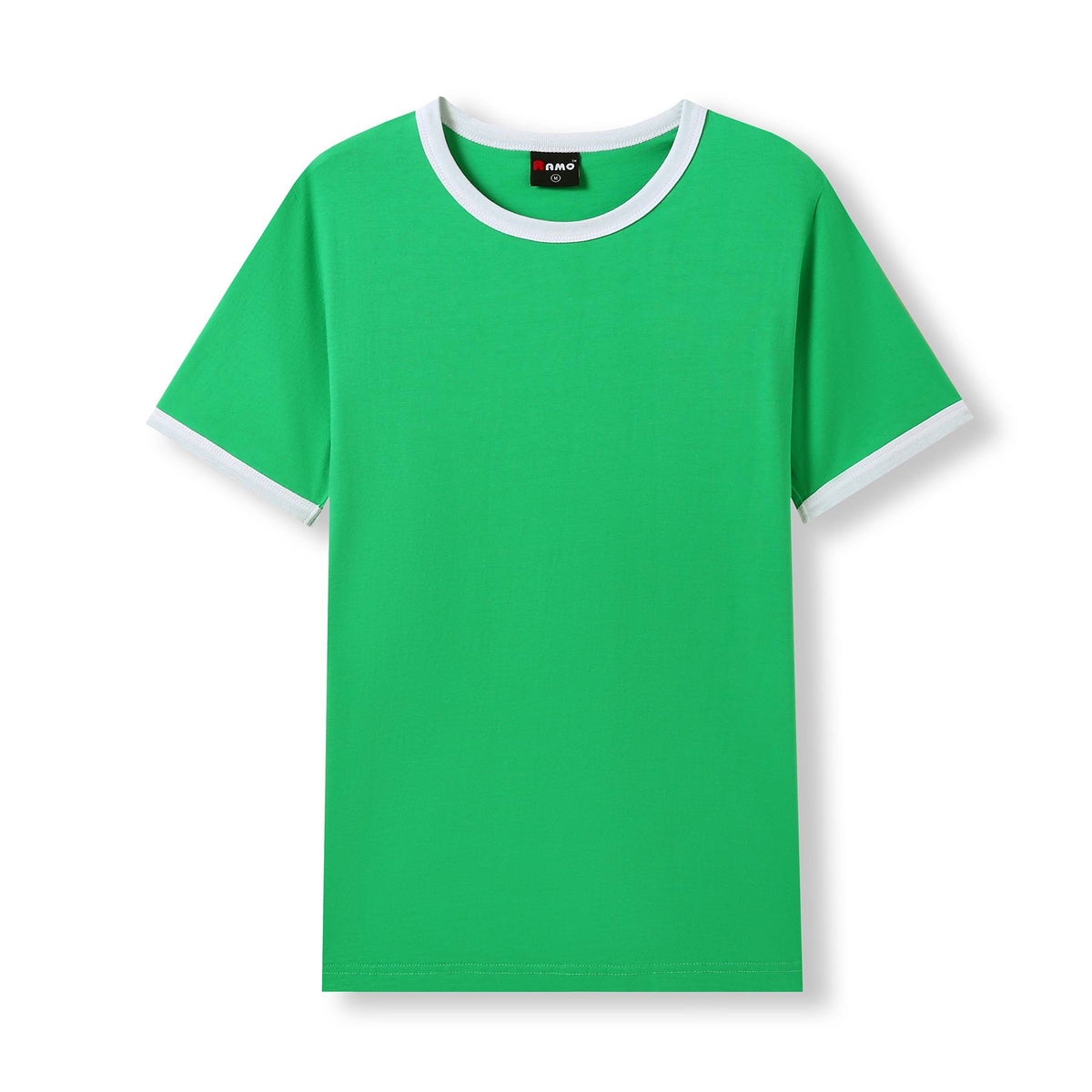 Men's / Unisex Ringer T-shirt - Emerald Green/White - Front