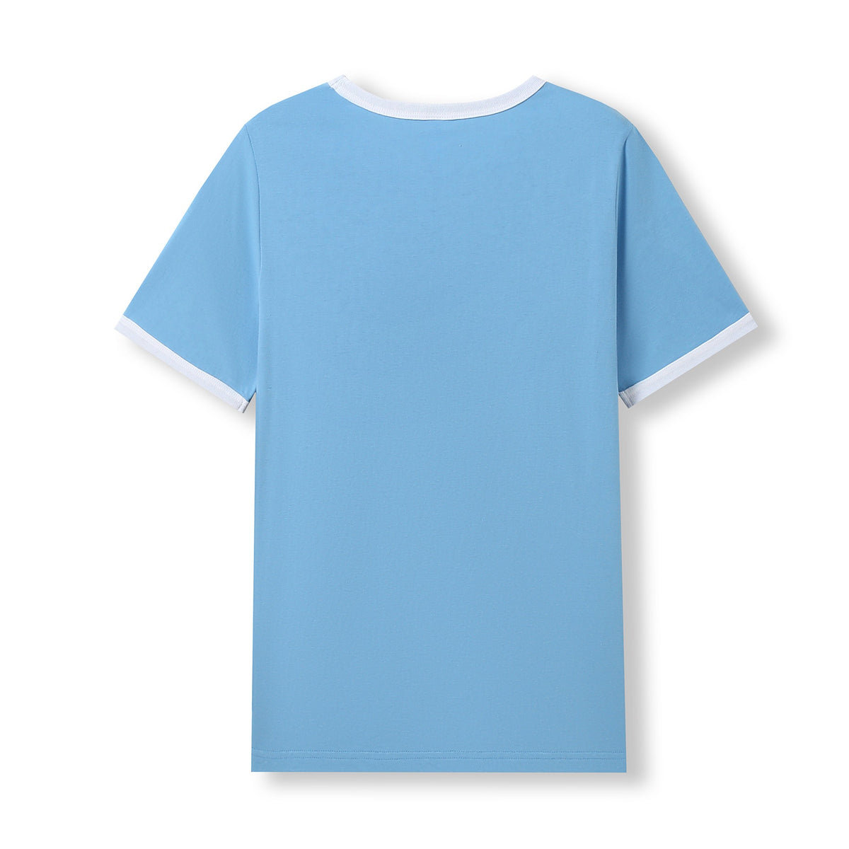 Men's / Unisex Ringer T-shirt - Sky Blue/White - Back
