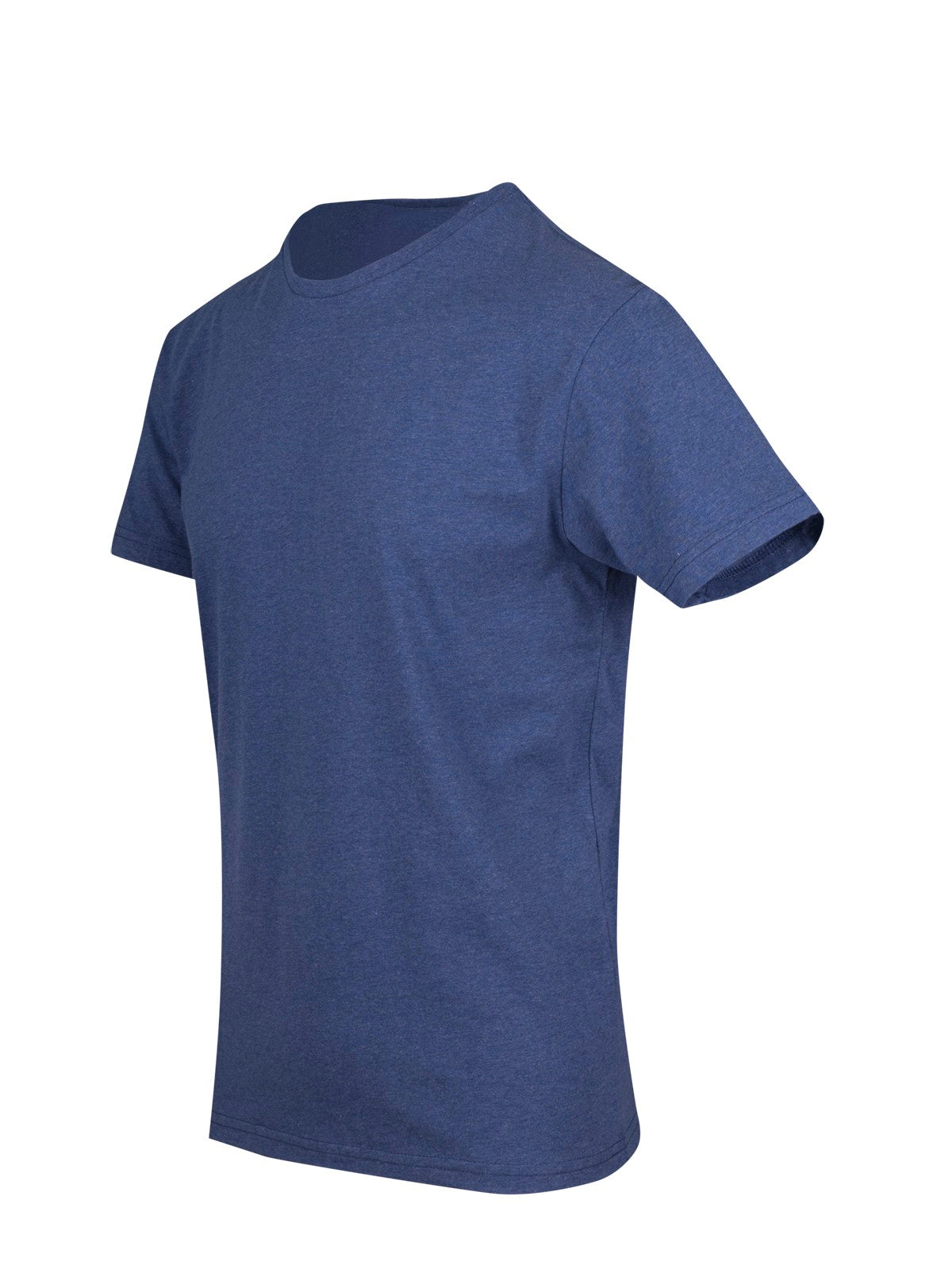 Mens Heavy Marl T-shirt - Blue Marl - Side