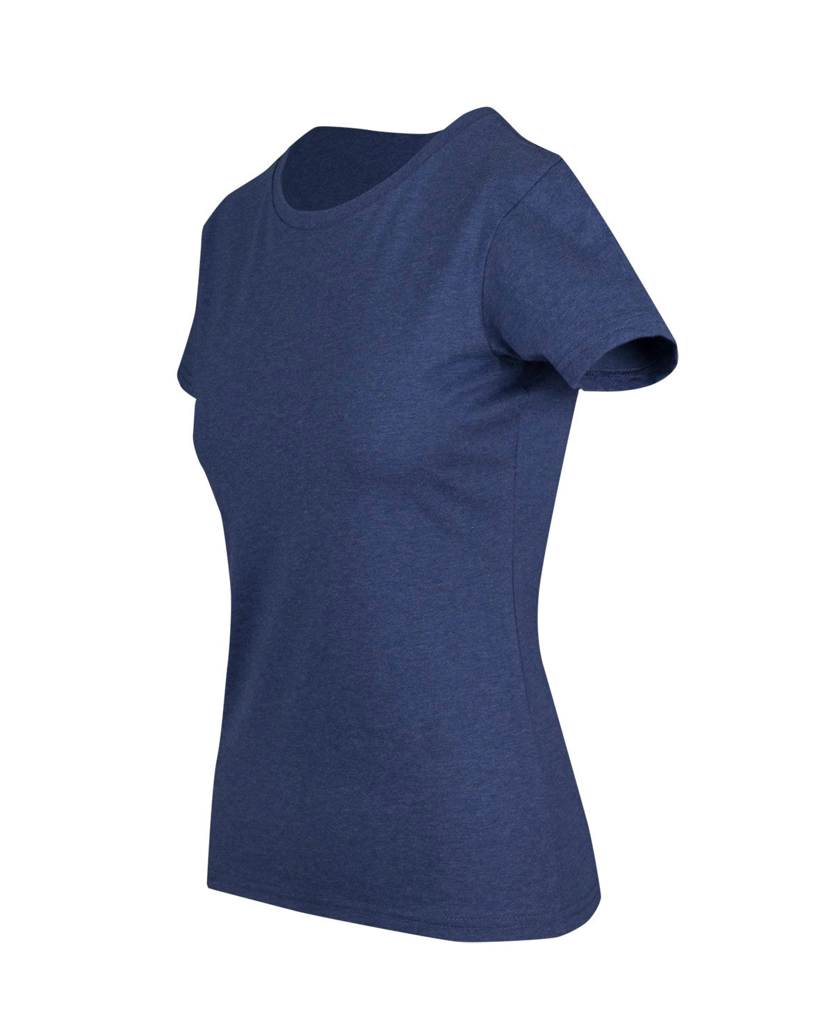 Womens Color Marl Tee - Blue Marl - Side
