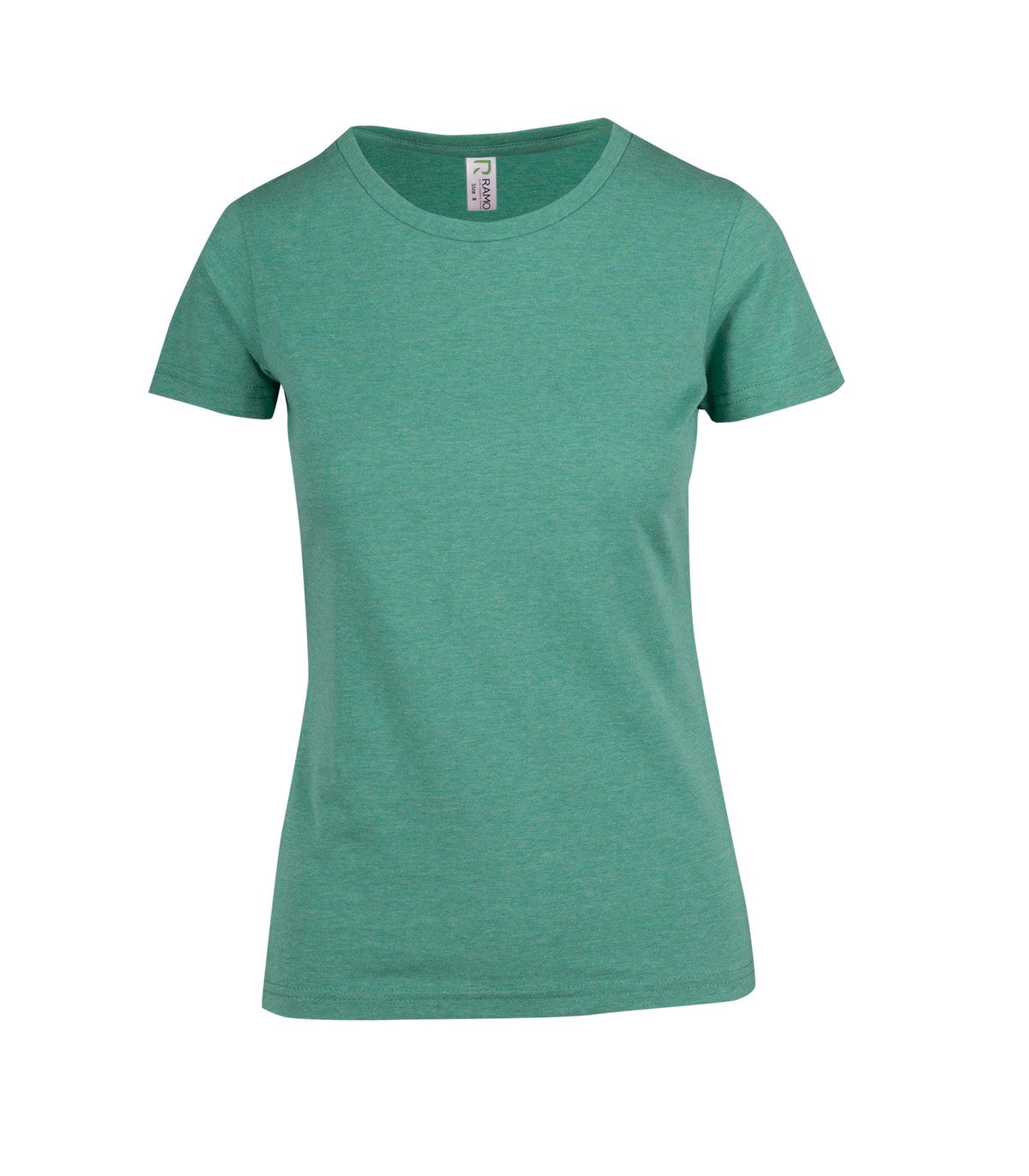 Womens Color Marl Tee - Green Marl - Front