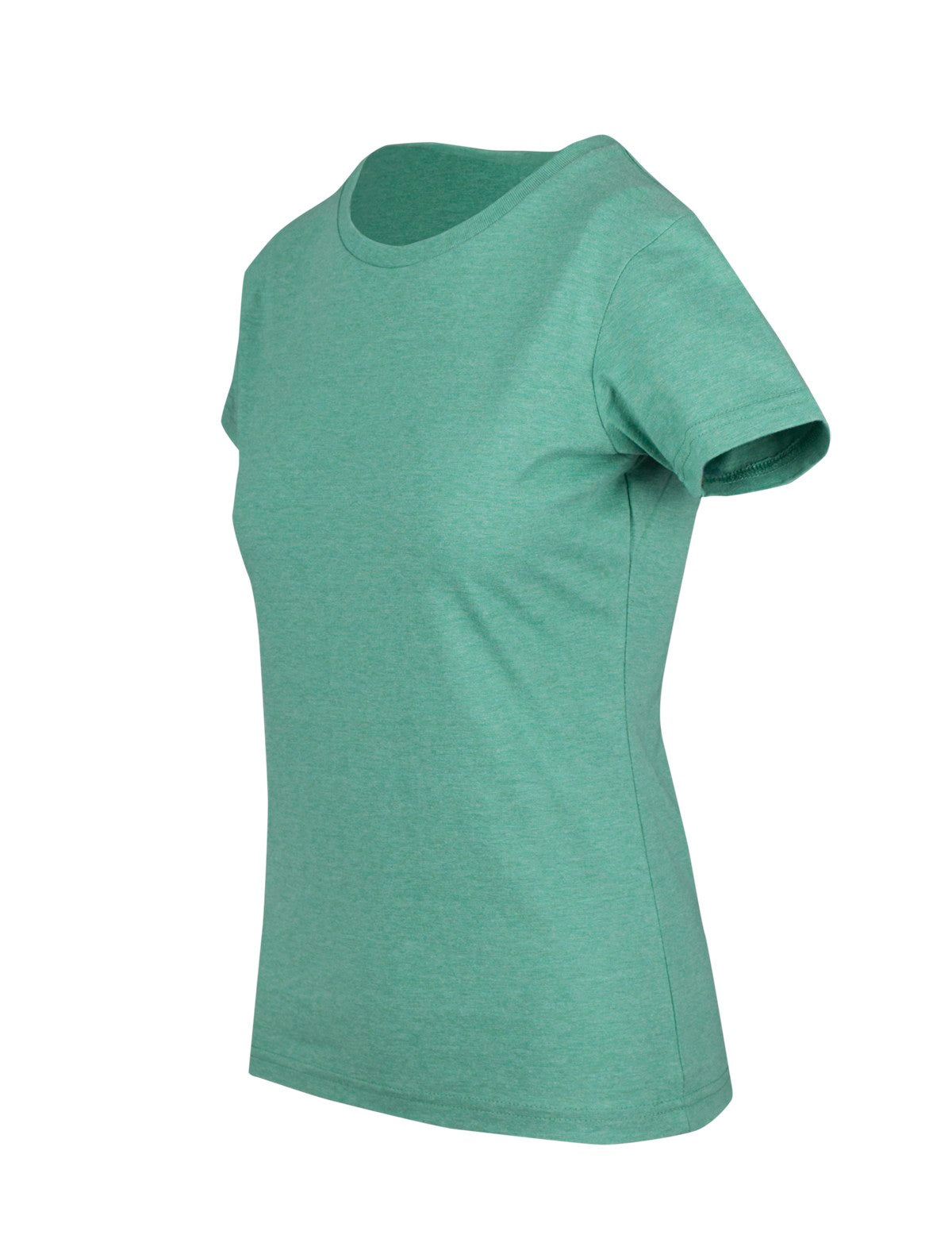 Womens Color Marl Tee - Green Marl - Side