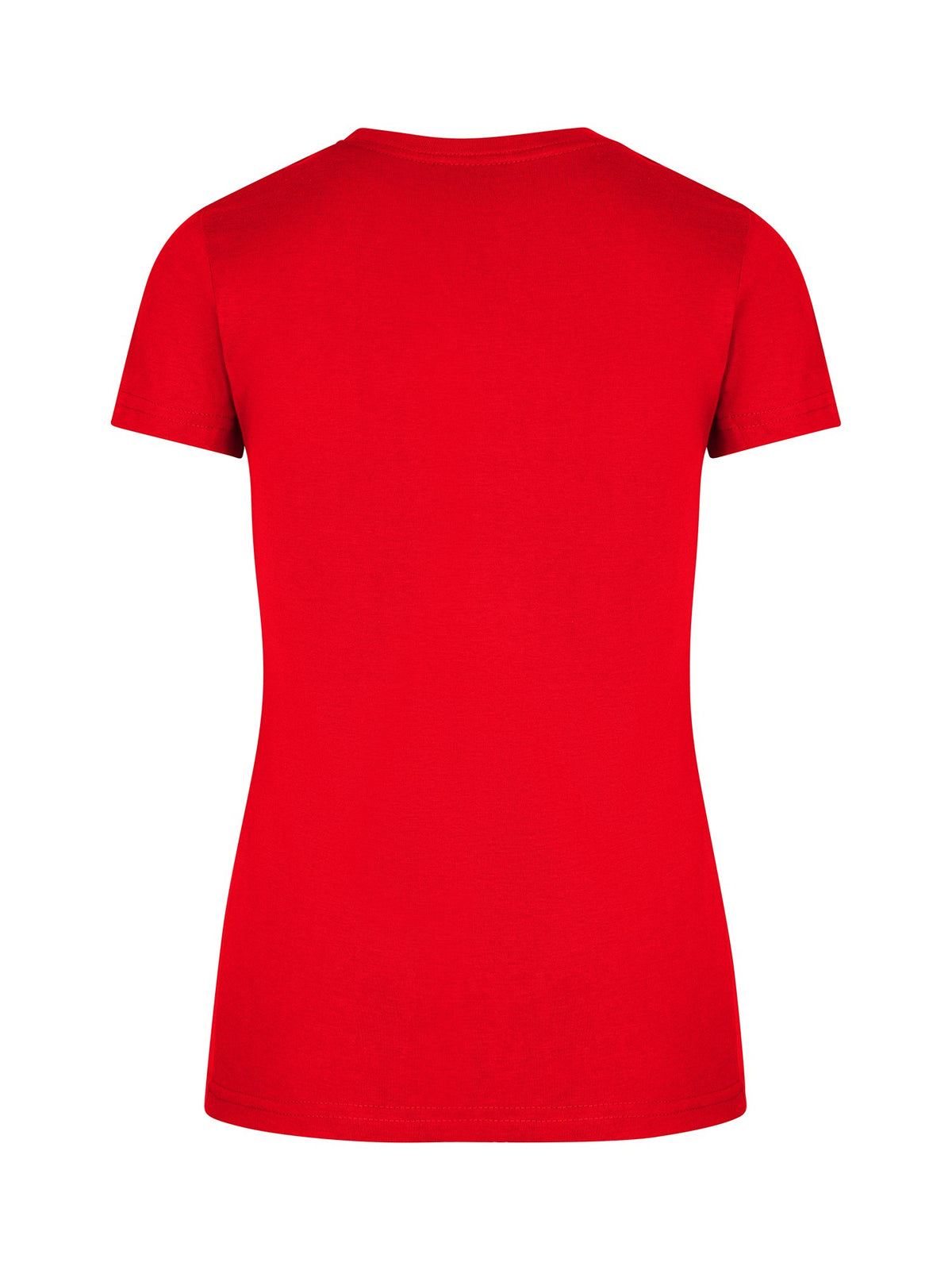Womens Slim Fit Tee - Red - Back