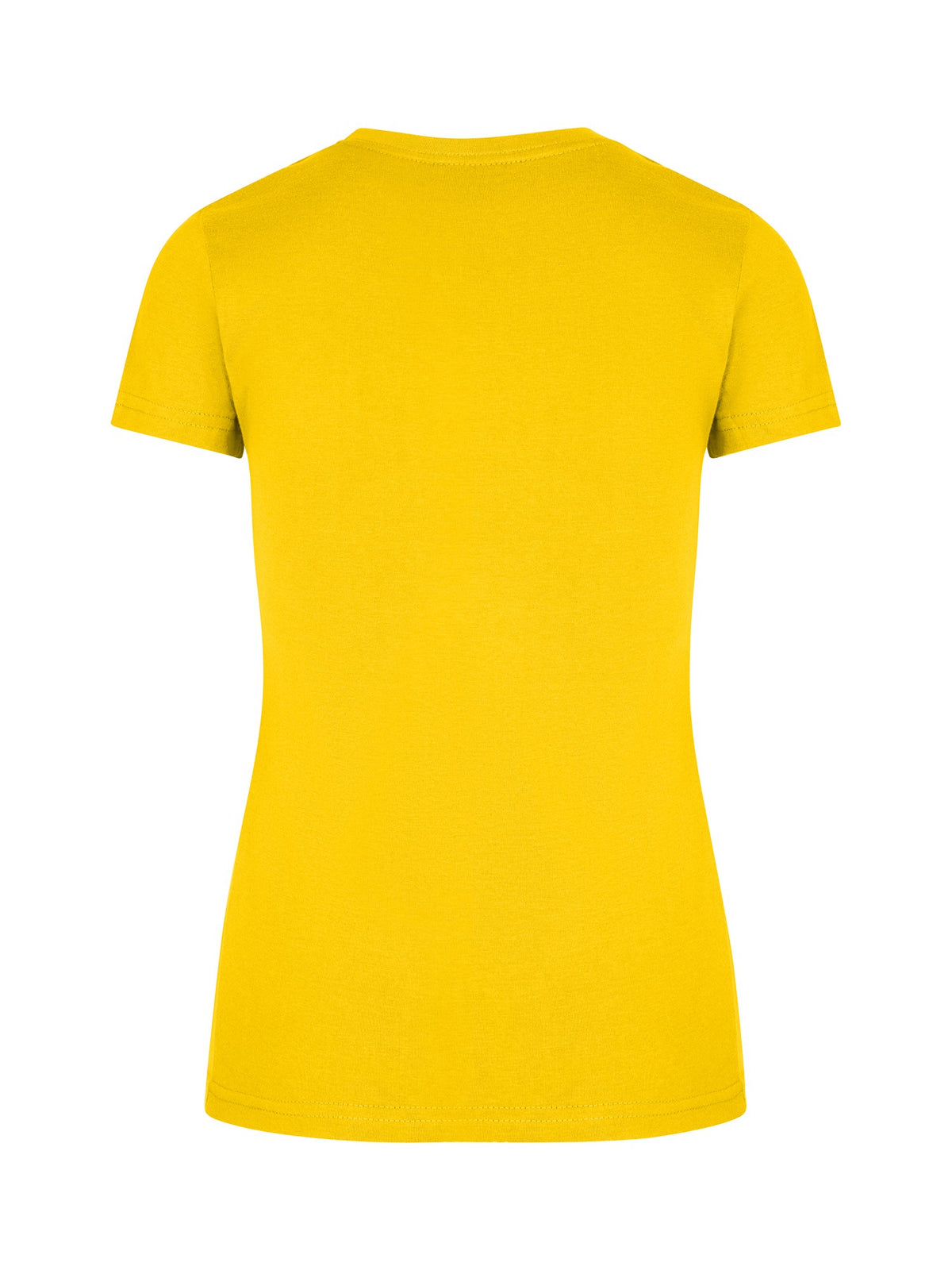 Womens Slim Fit Tee - Yellow - Back