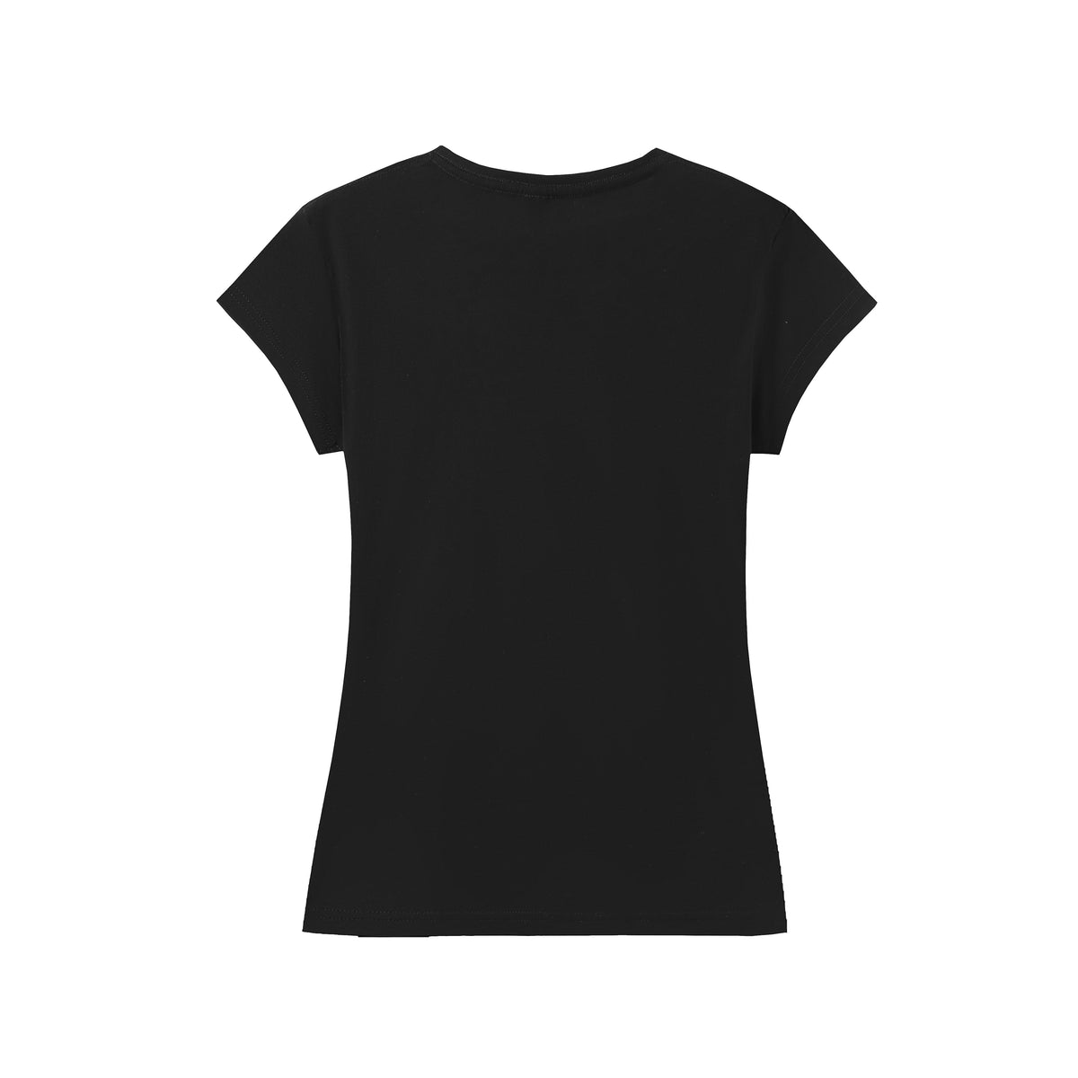 Women's V-neck T-shirt - Black - Back