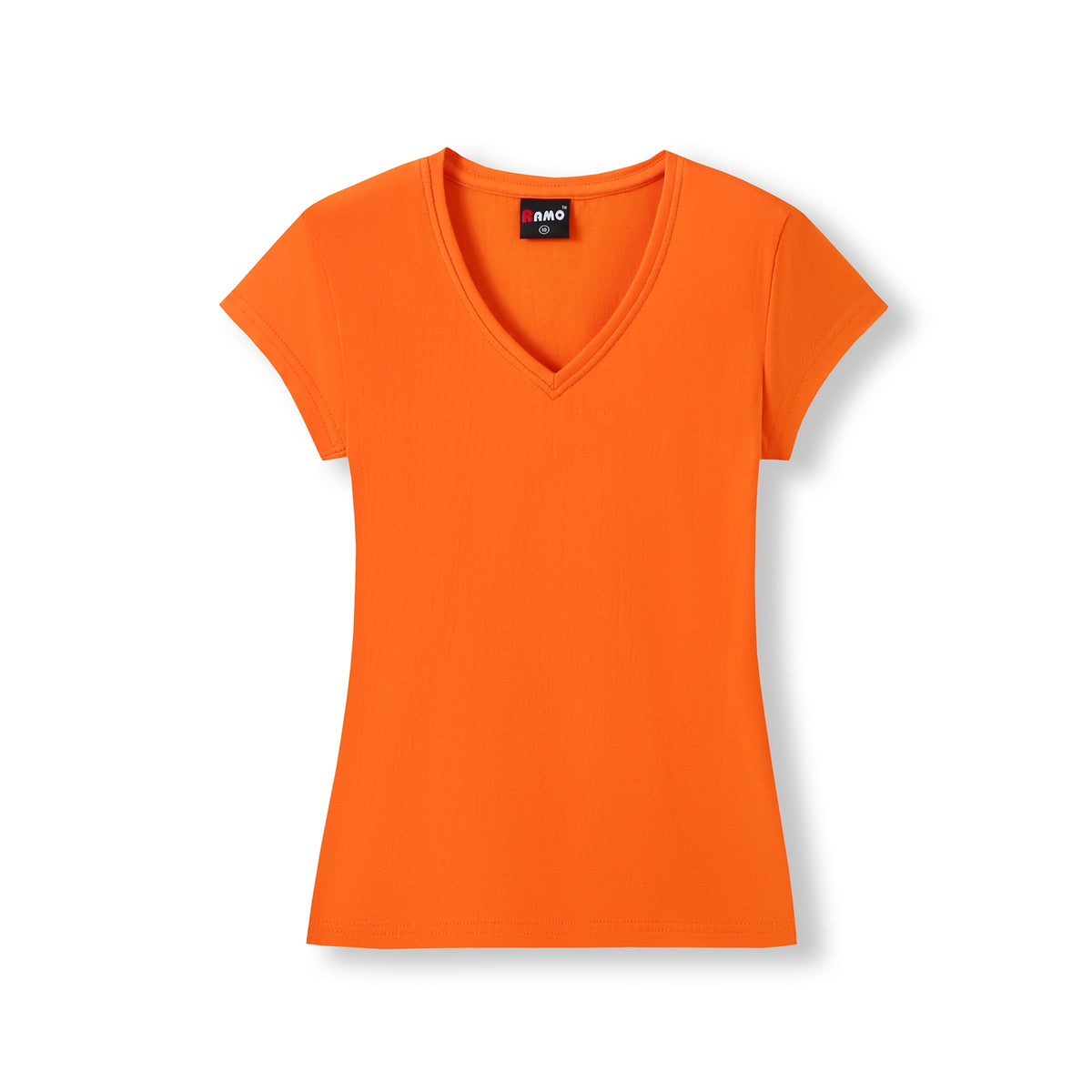 Women's V-neck T-shirt - Orange - Front