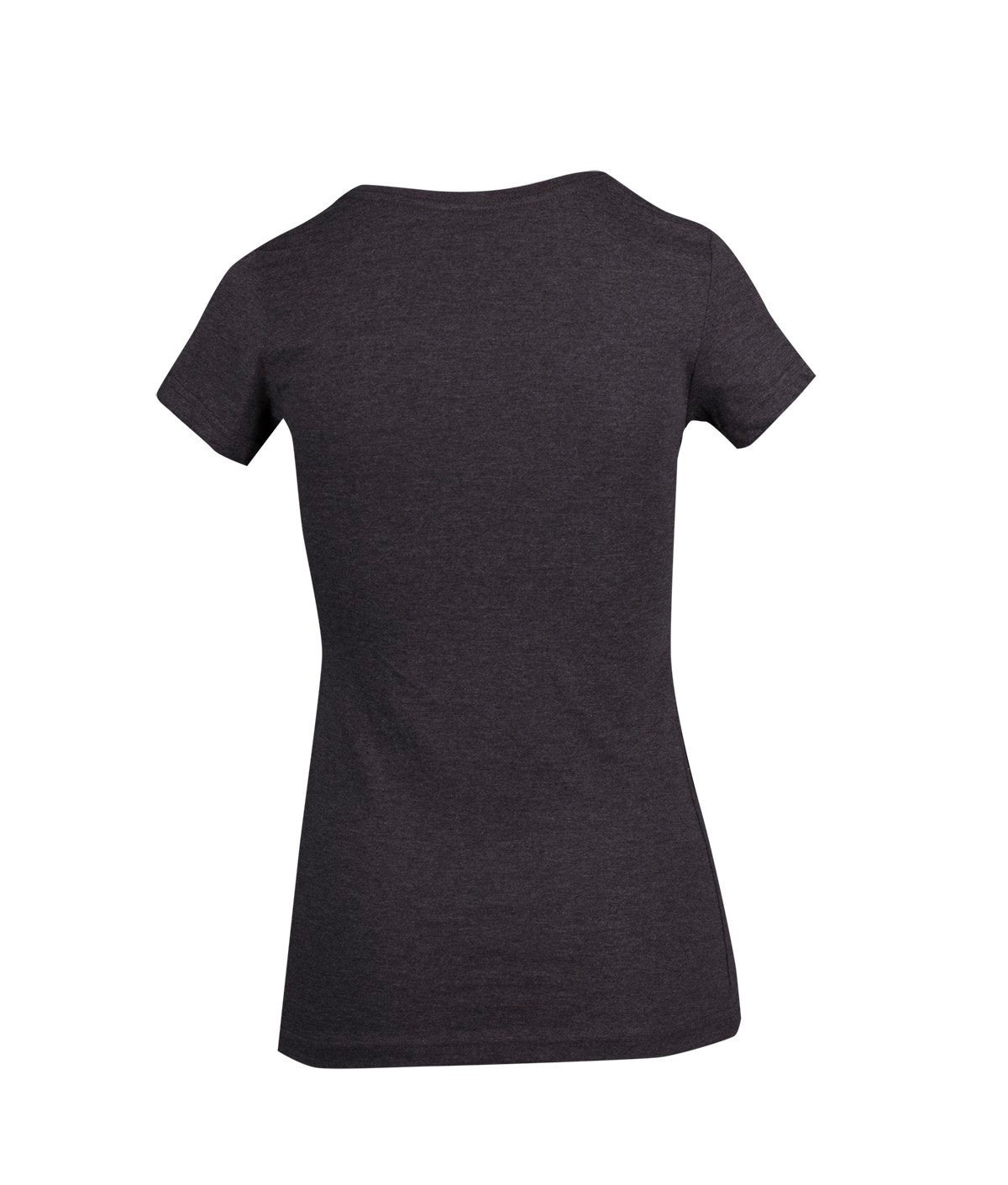 Womens Marl V-neck T-shirt - Dark Marl - Back