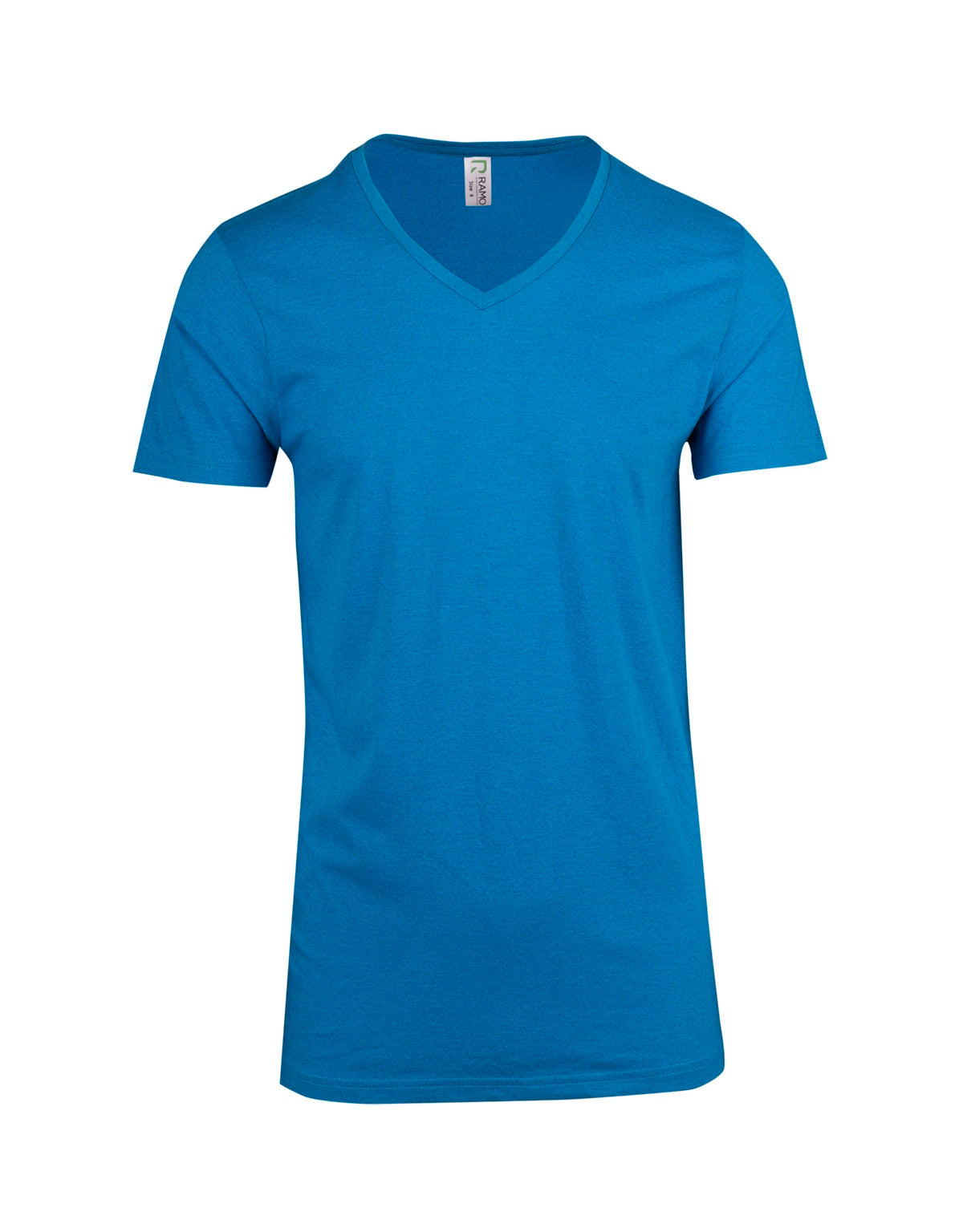 Mens Marl V-neck T-shirt - Azure Marl - Front