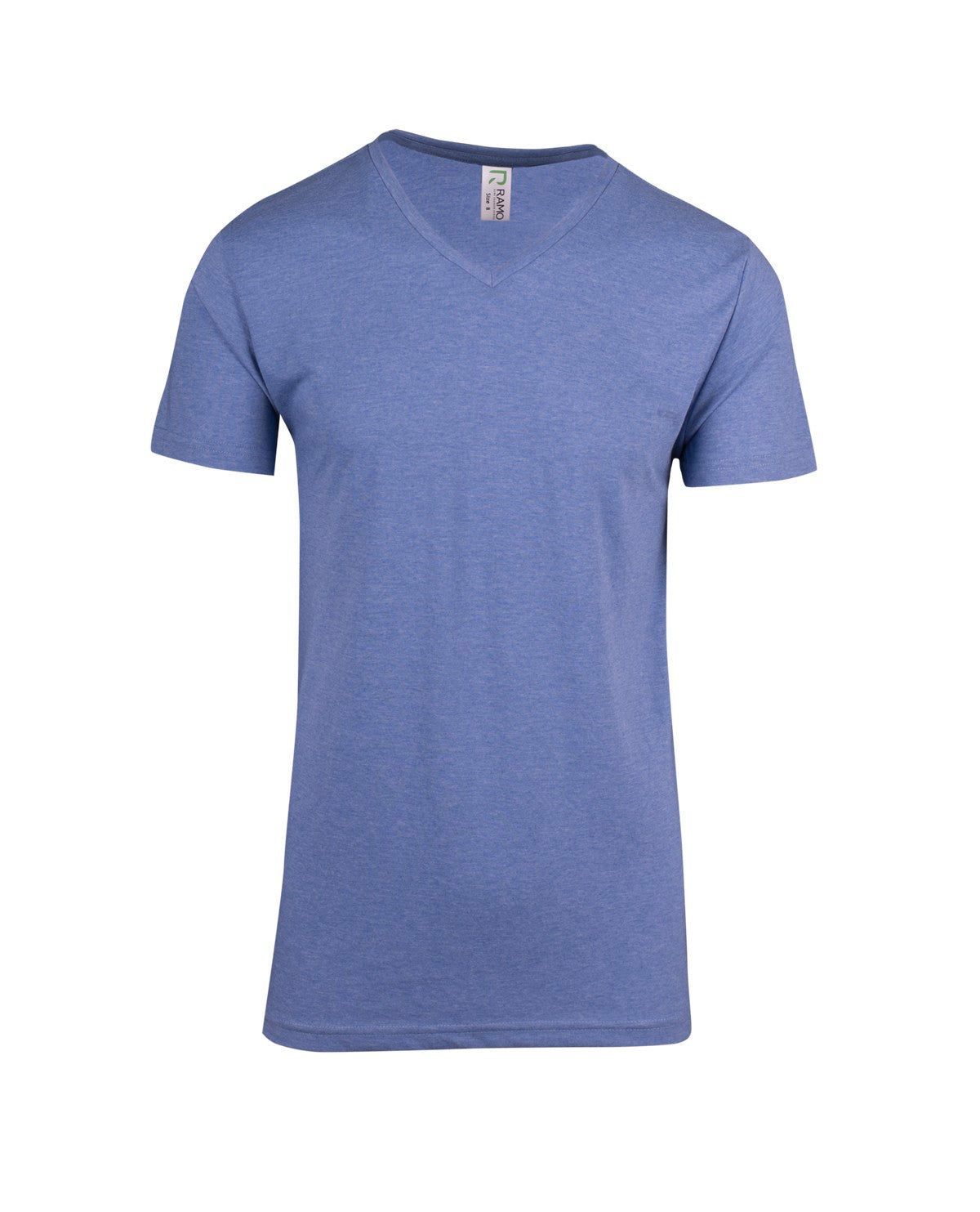 Mens Marl V-neck T-shirt - Sky Marl - Front