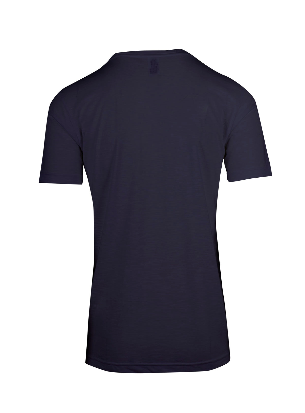 Men's / Unisex Raw Cotton Wave T-shirt - Navy Blue - Back