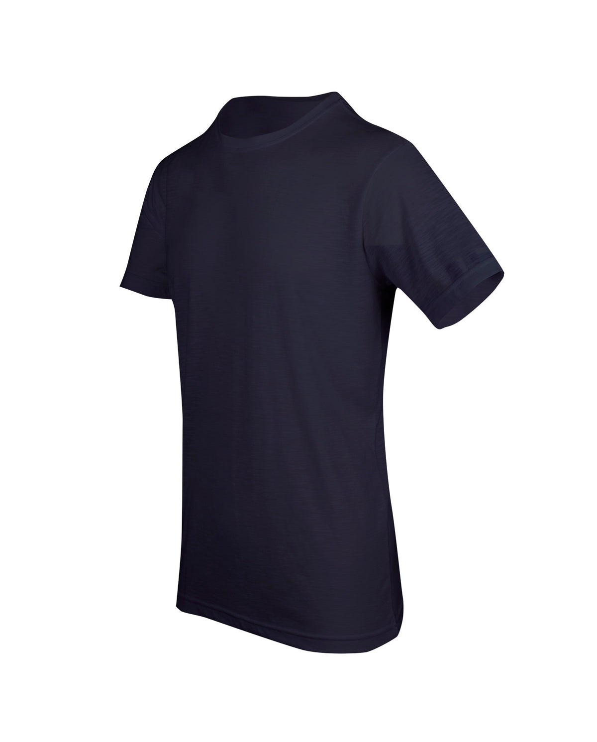 Men's / Unisex Raw Cotton Wave T-shirt - Navy Blue - Side