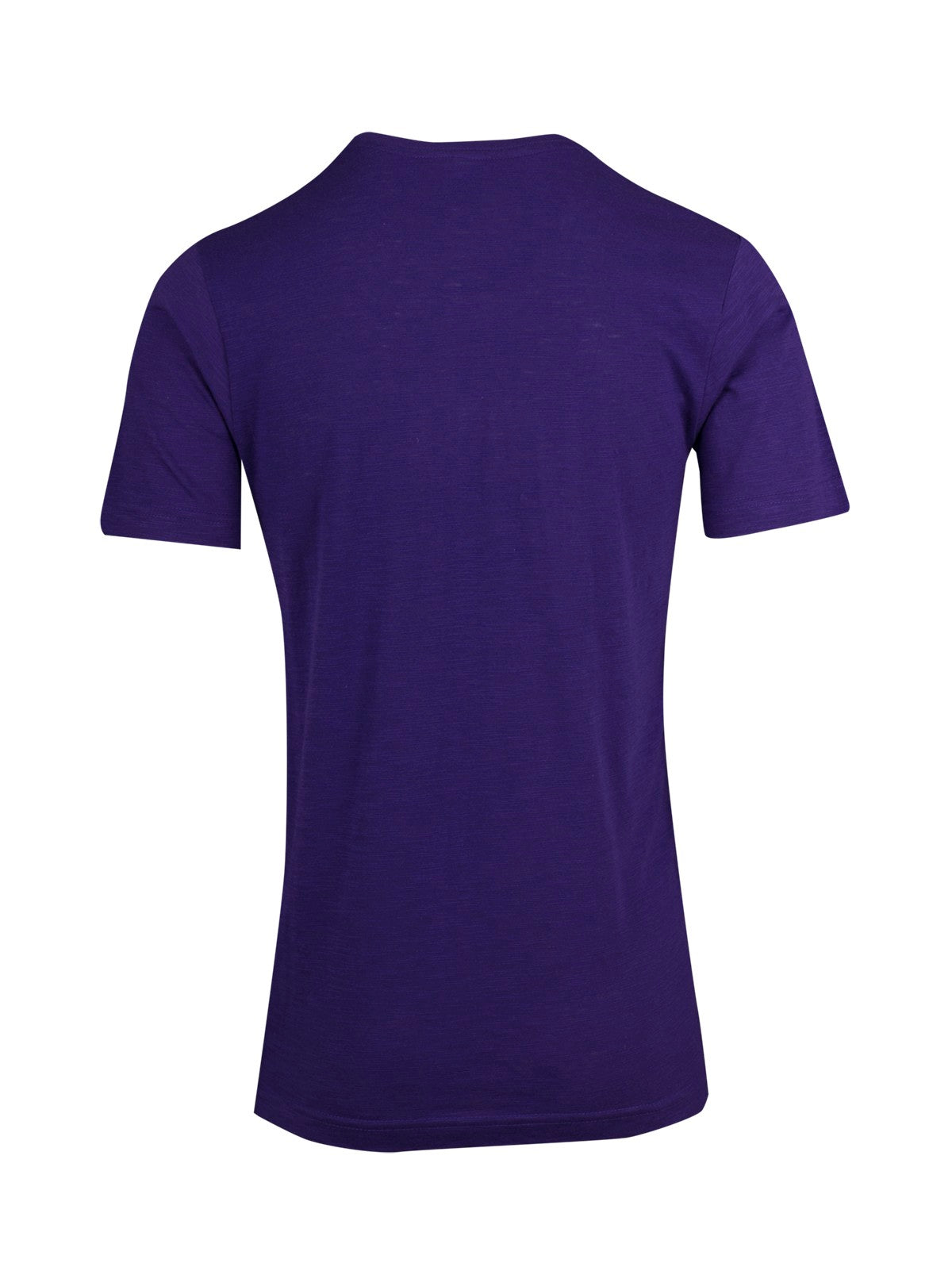 Men's / Unisex Raw Cotton Wave V Neck T-shirt - New Grape - Back