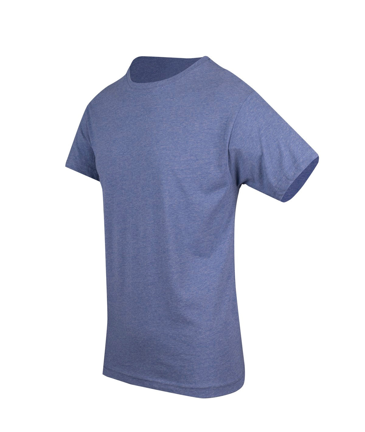 Men's / Unisex Marl Crew Neck T-shirt - Sky Marl - Side