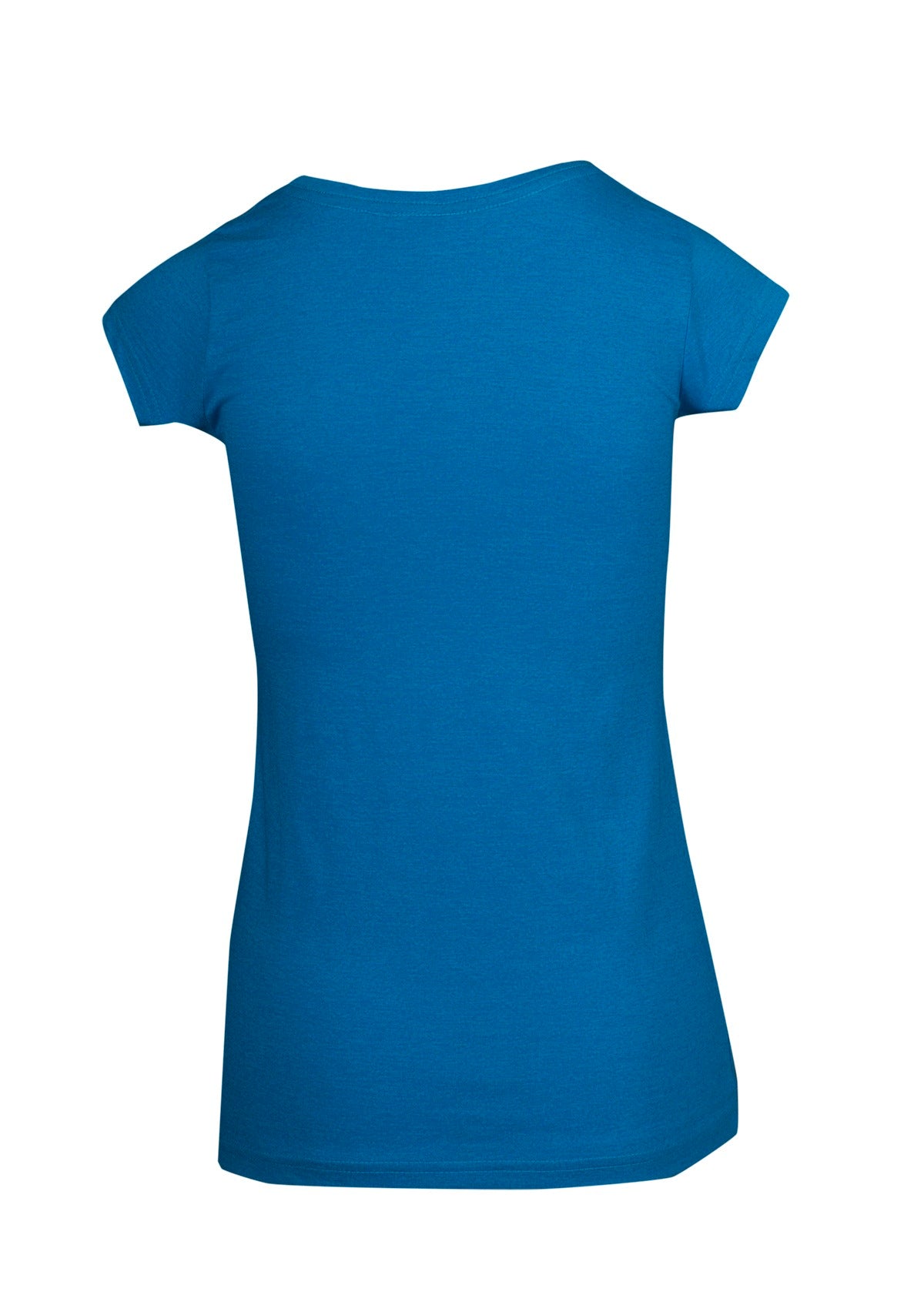 Womens Marl Scoop Neck T-shirt - Azure Marl - Back