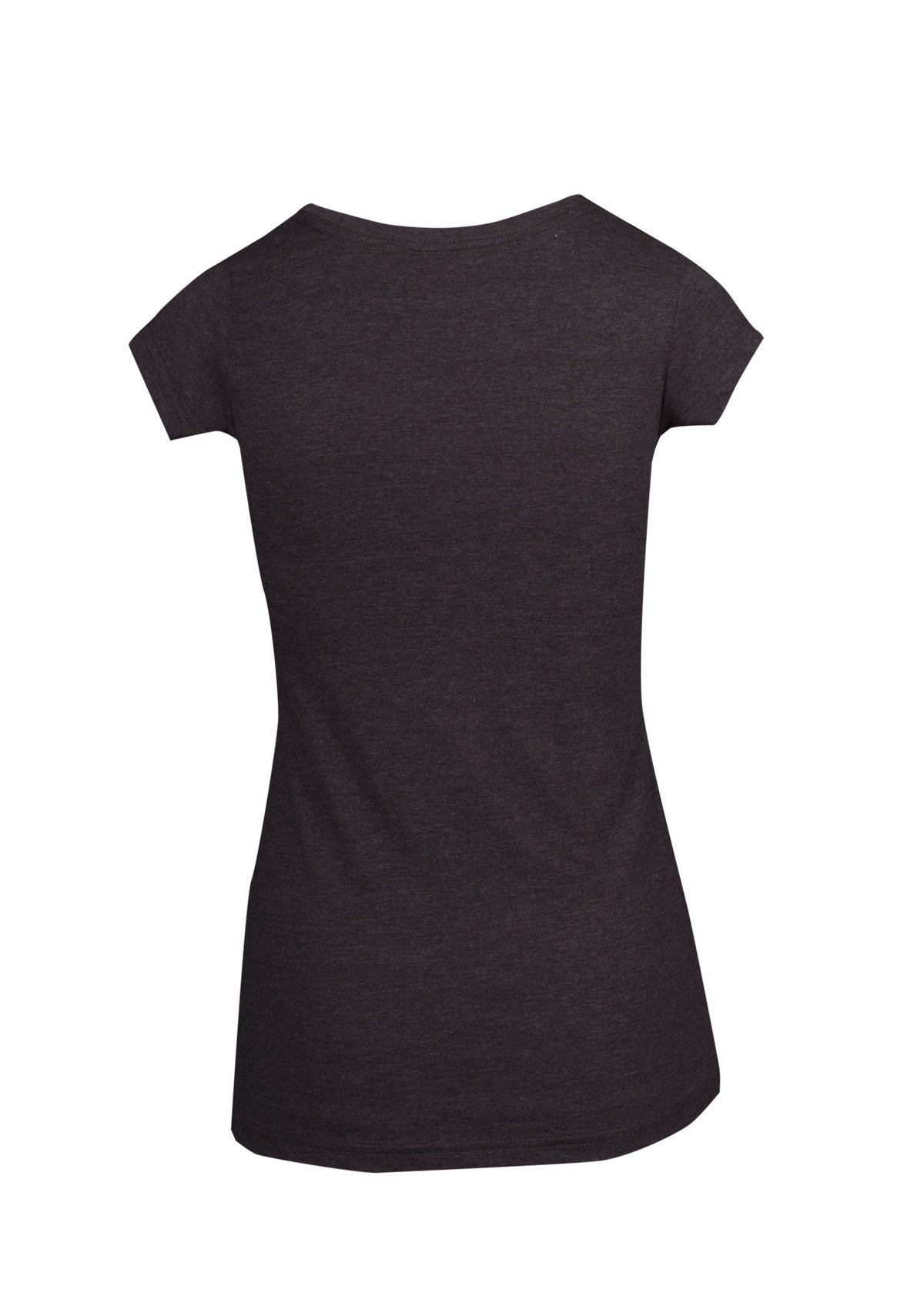 Womens Marl Scoop Neck T-shirt - Dark Marl - Back