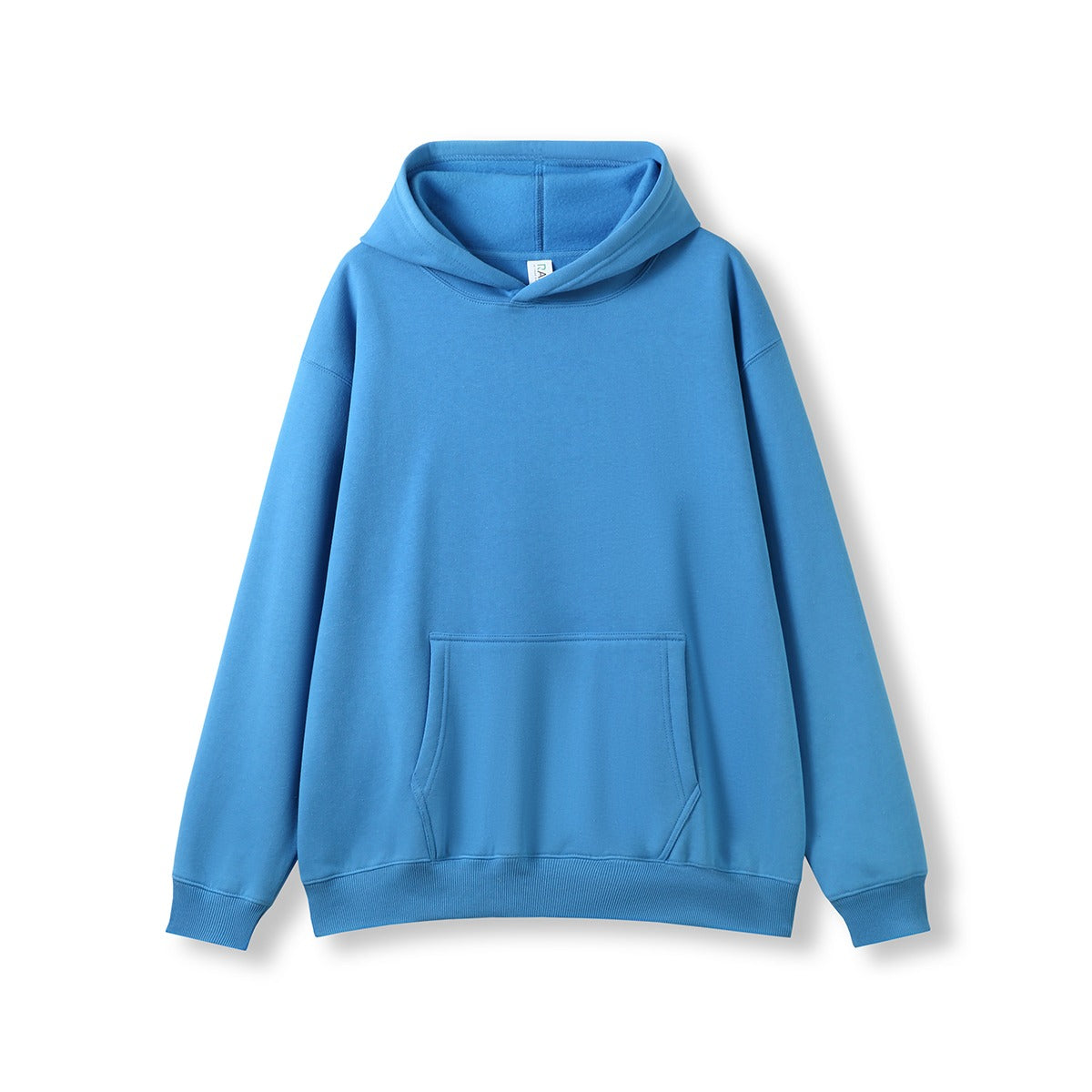 Mens Kangaroo Pocket Hoodies Max (Print Area) - Hawaii Blue