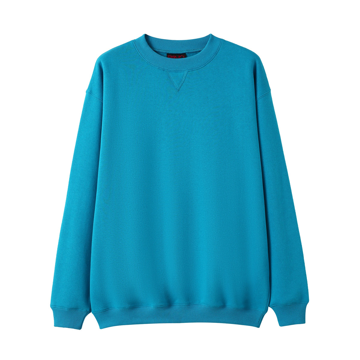 Adult Poly cotton fleece sloppy joe - Azure - Front