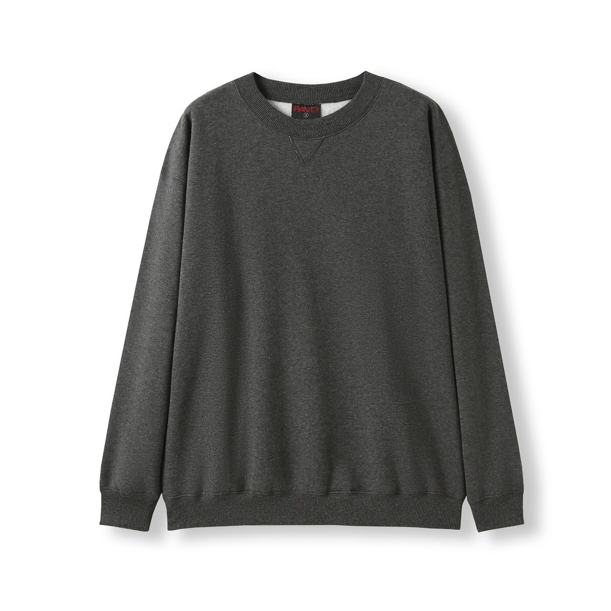 Adult Poly cotton fleece sloppy joe - Dark Marl - Front