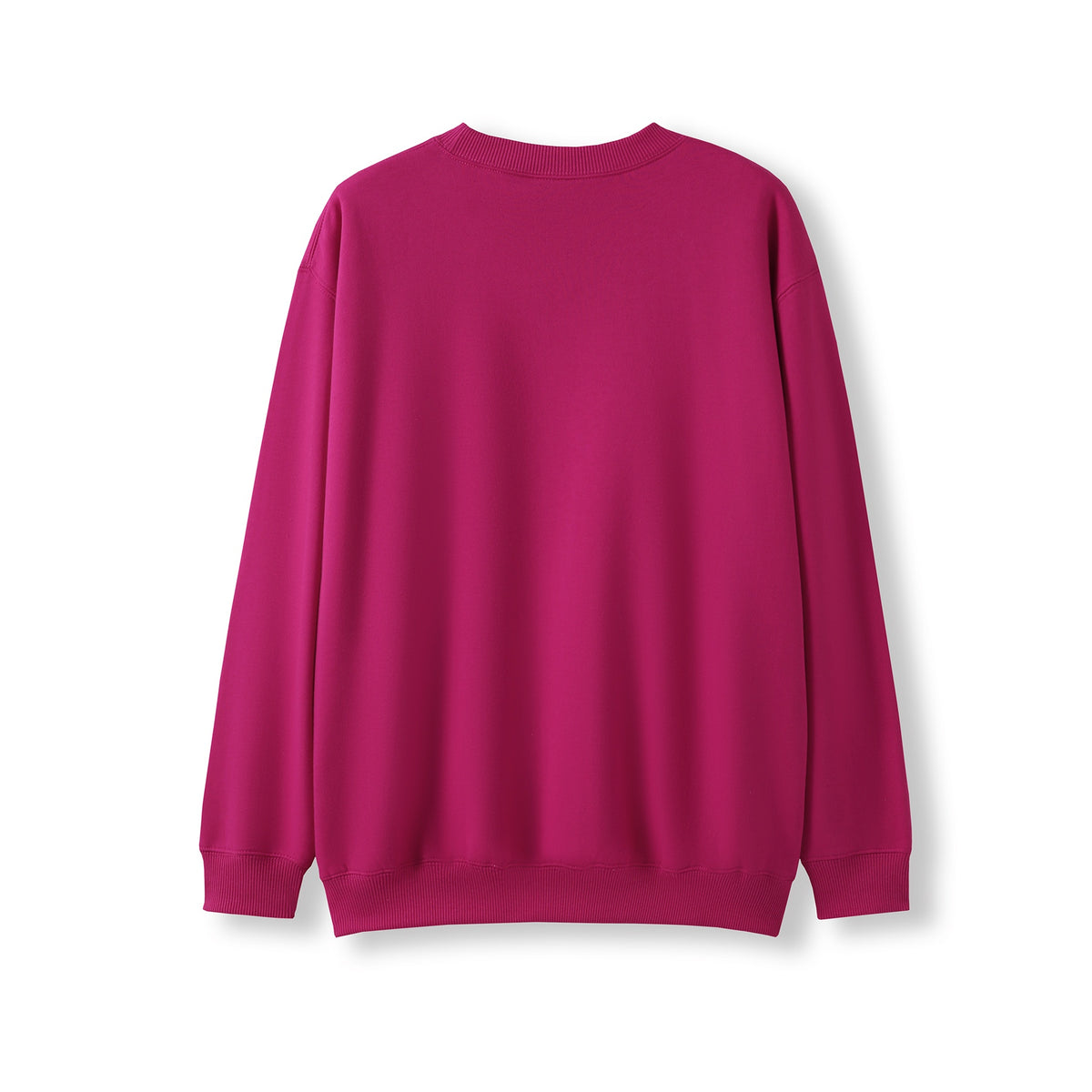 Adult Poly cotton fleece sloppy joe - Hot Pink - Back