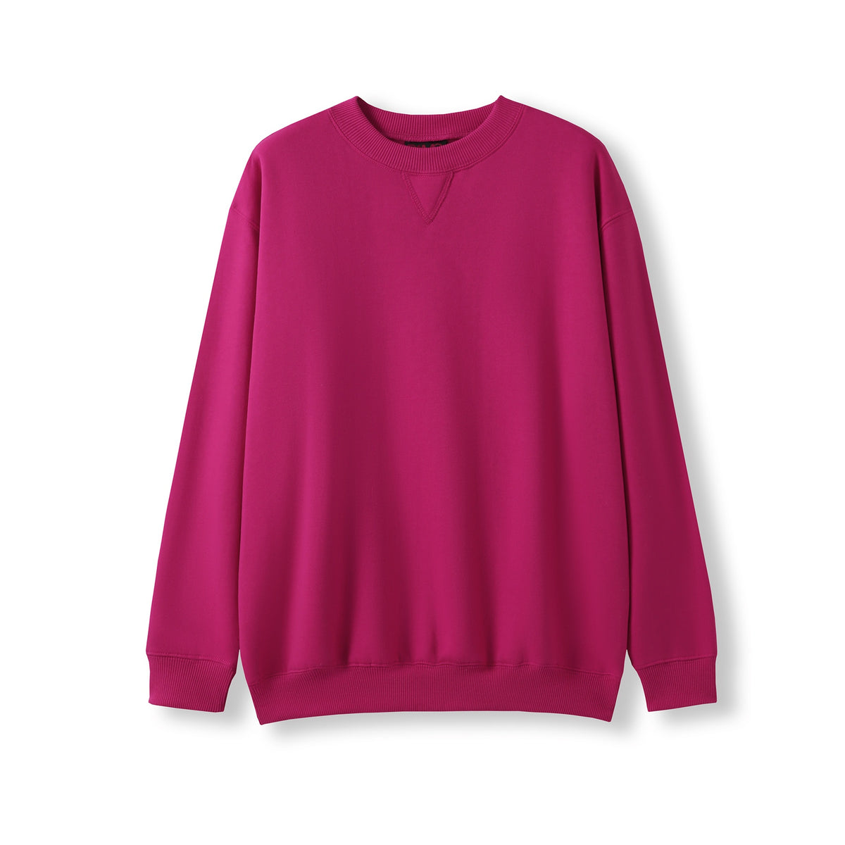 Adult Poly cotton fleece sloppy joe - Hot Pink - Front