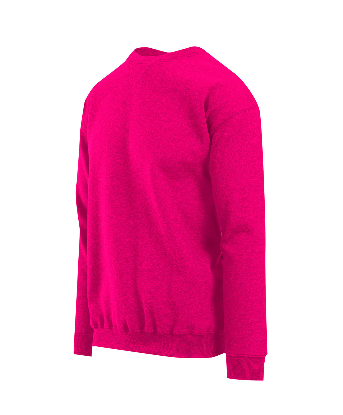Adult Poly cotton fleece sloppy joe - Hot Pink - Side