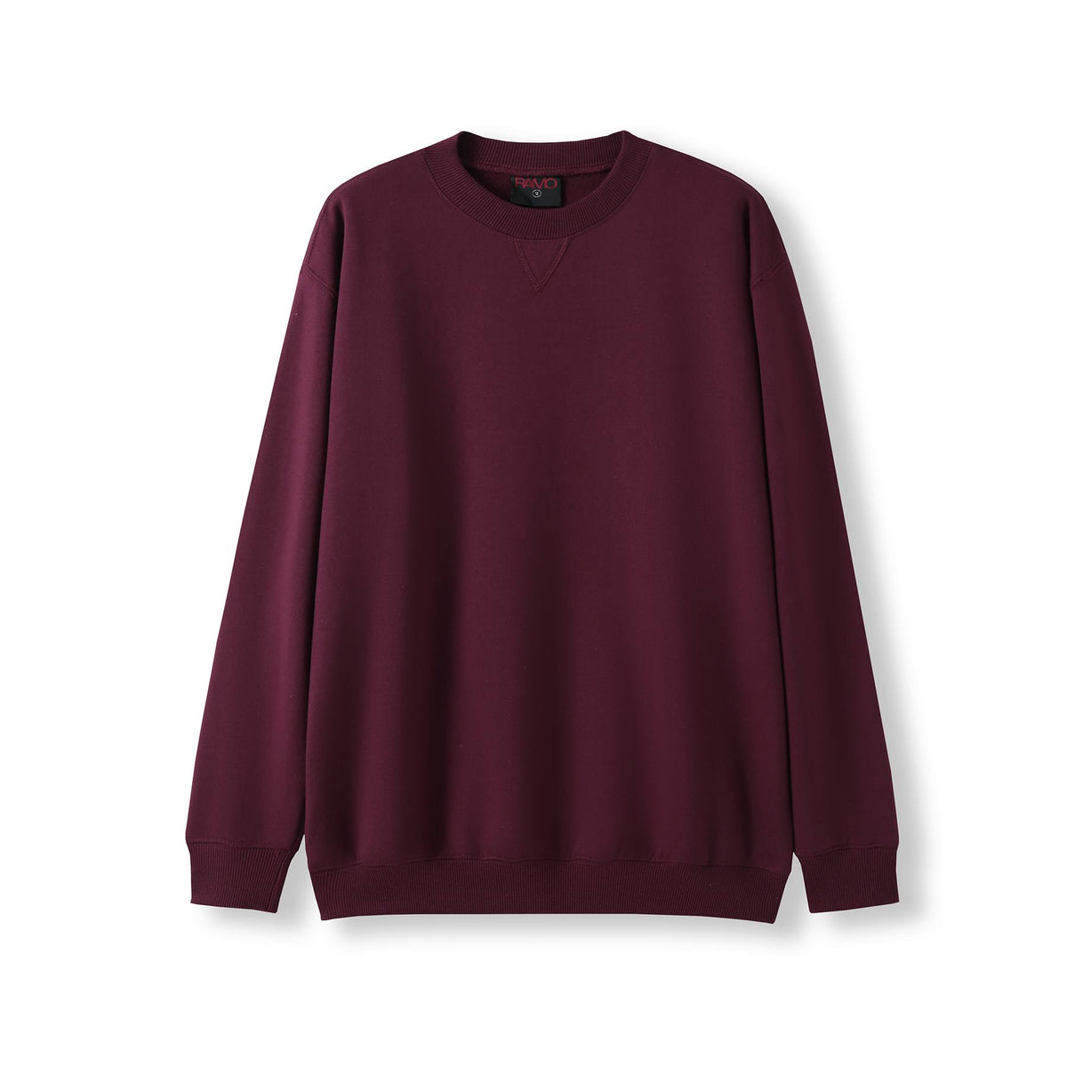 Adult Poly cotton fleece sloppy joe - Maroon - Front