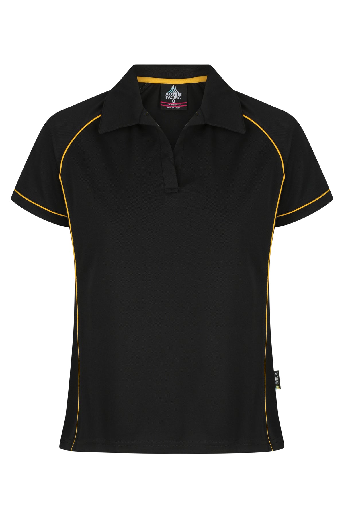 Aussie Pacific Endeavour Ladies Polo 2310 - Black/Gold