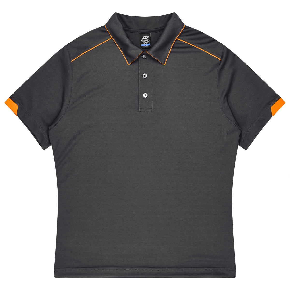 Aussie Pacific Currumbin Kids Polo 3320 - Slate/Hi Viz Orange