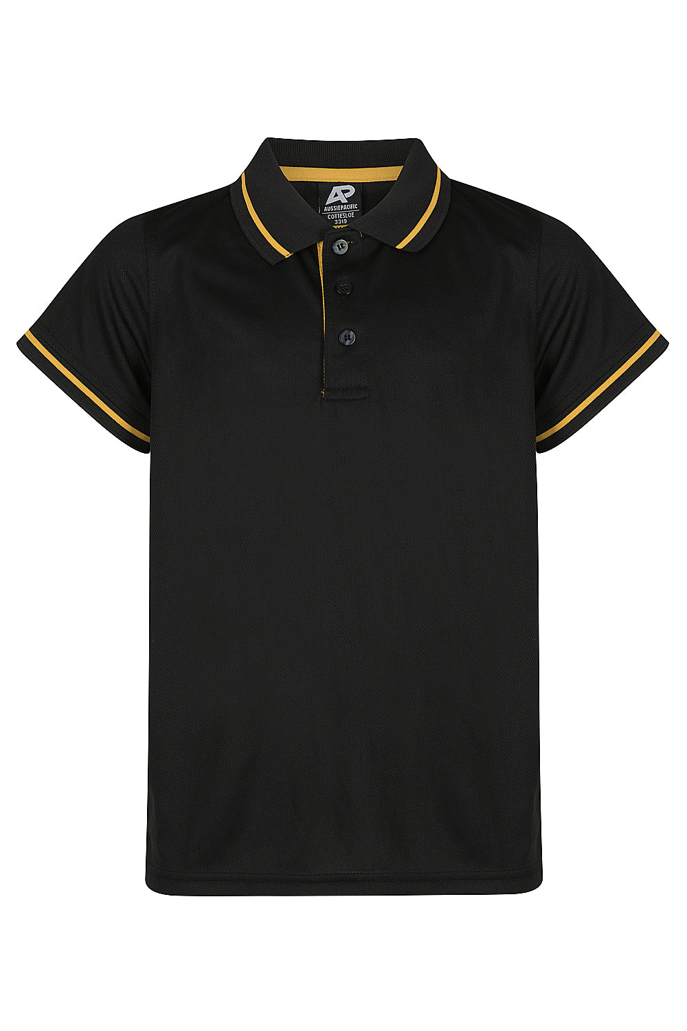 Aussie Pacific Cottesloe Kids Polo 3319 - Black/Gold