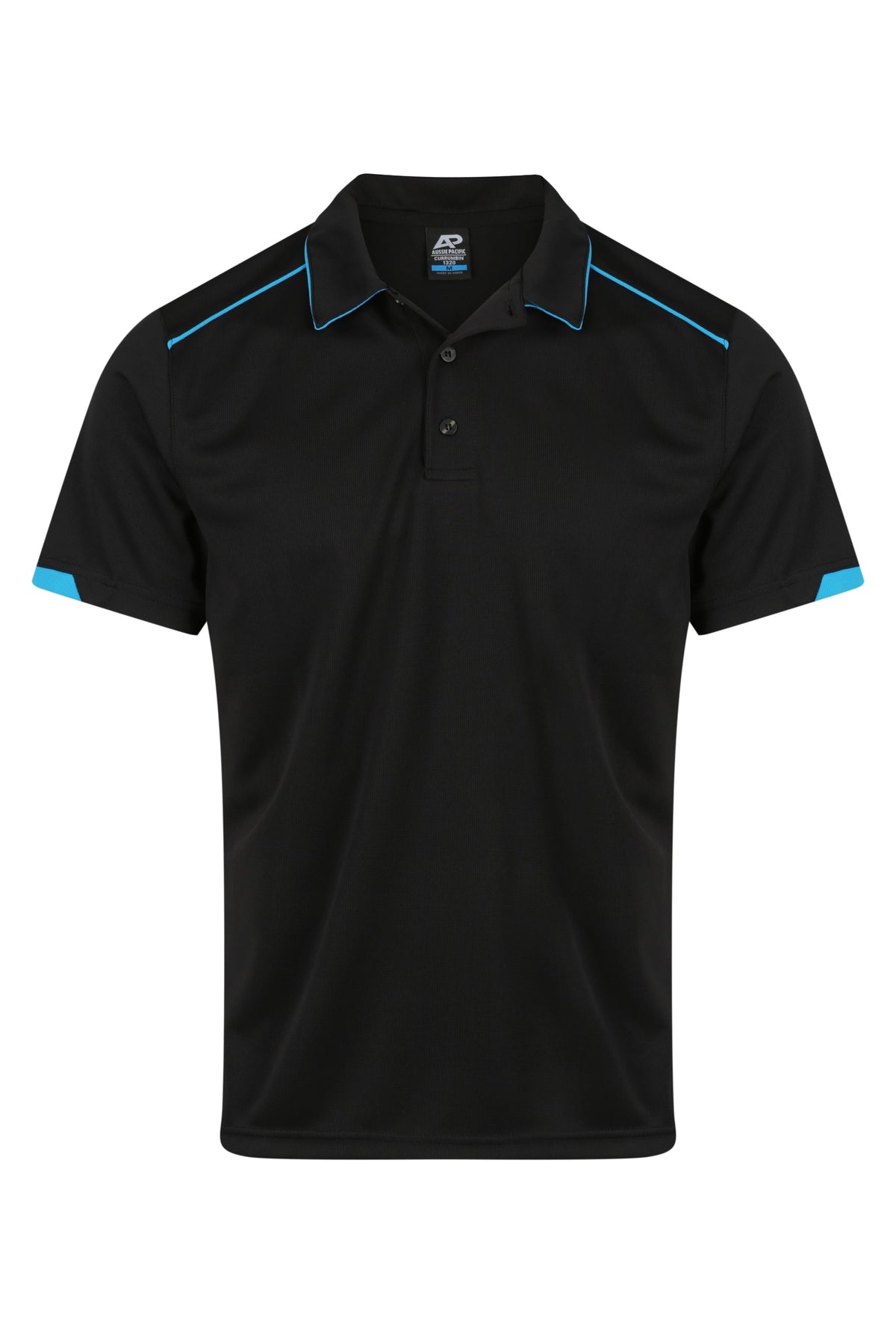 Aussie Pacific Currumbin Men's Polo 1320 - Black/Cyan