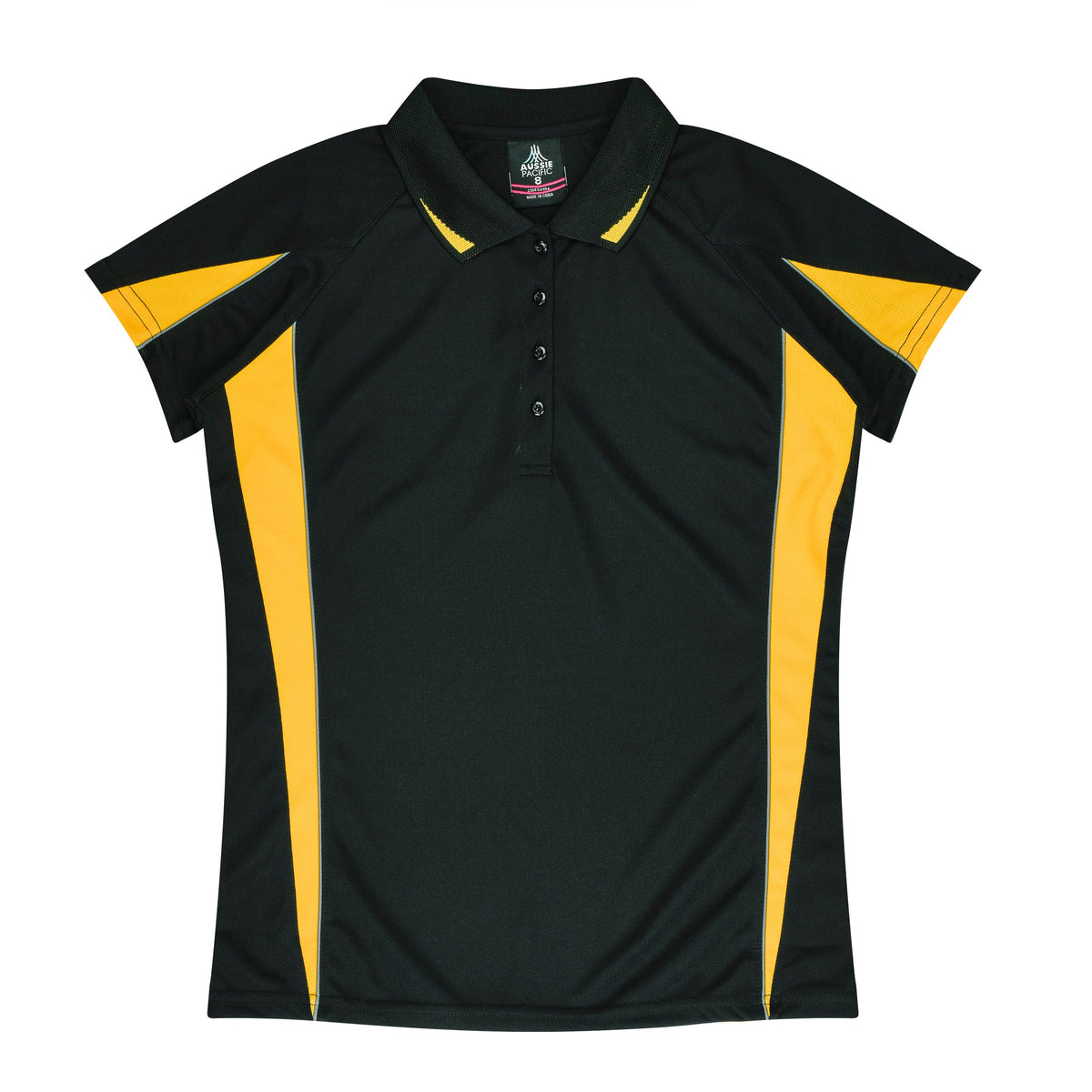 Aussie Pacific Eureka Ladies Polo 2304 - Black/Gold