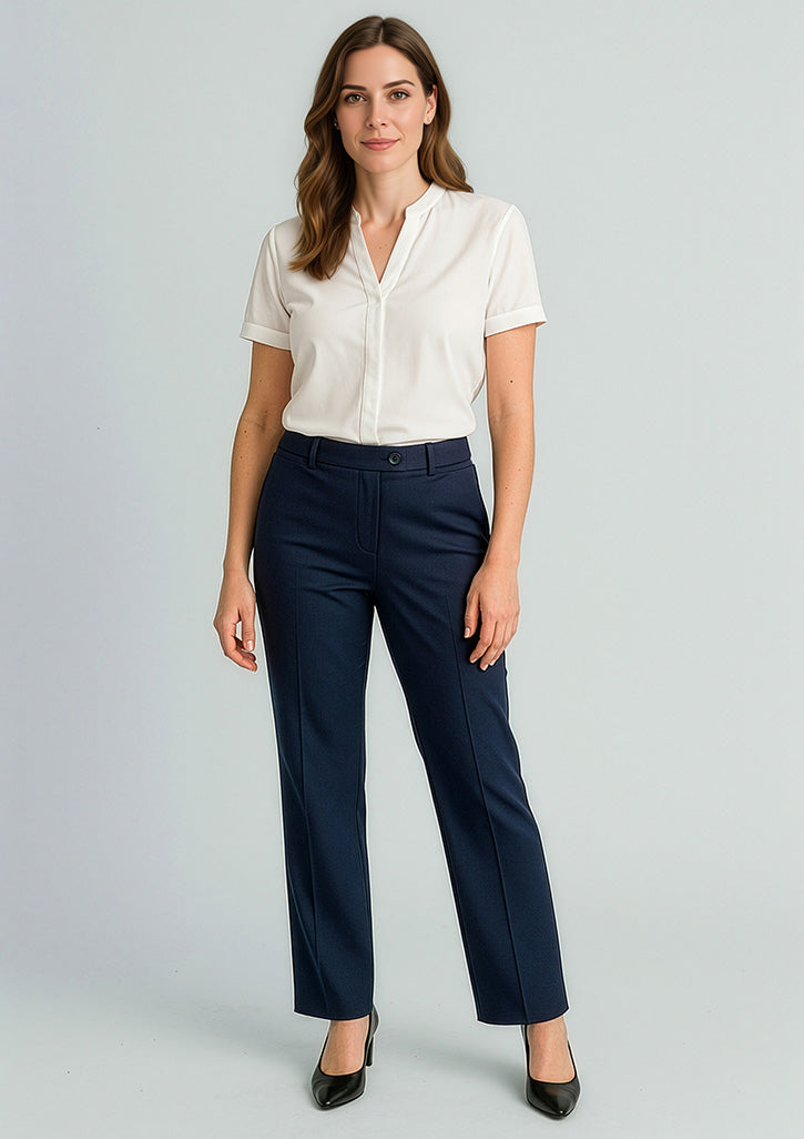 Cool Stretch Womens Relaxed Pant - Navy - Model