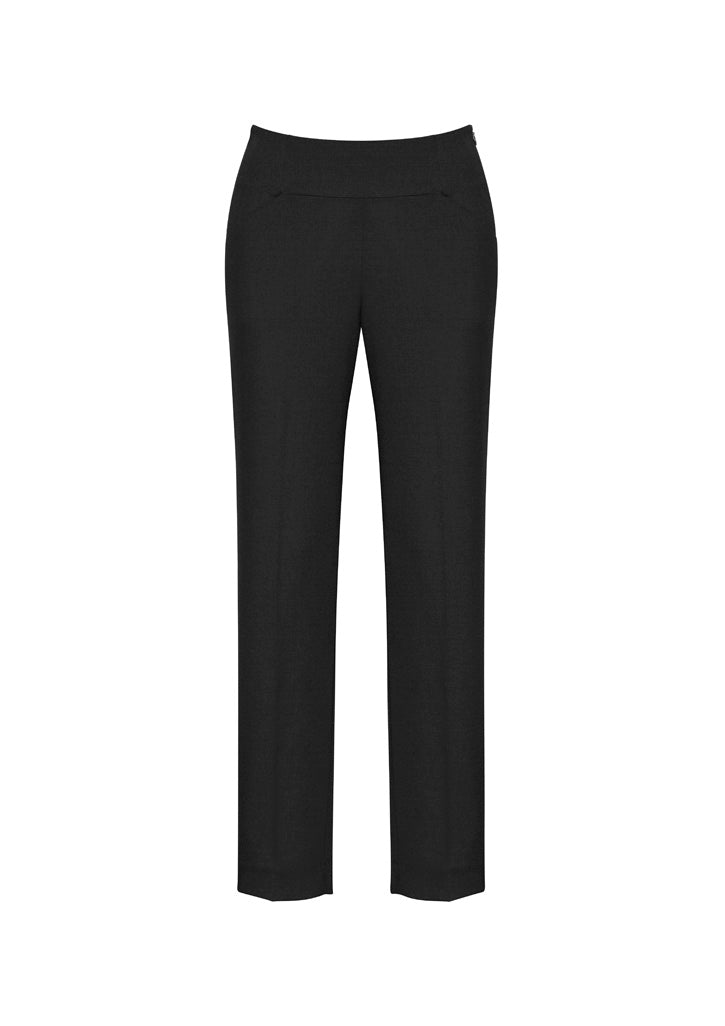 Cool Stretch Womens Bandless Slim Leg Pant - Black - Front