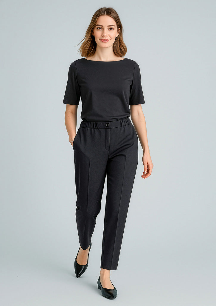 Cool Stretch Womens Ultra Comfort Waist Pant - Black - Model