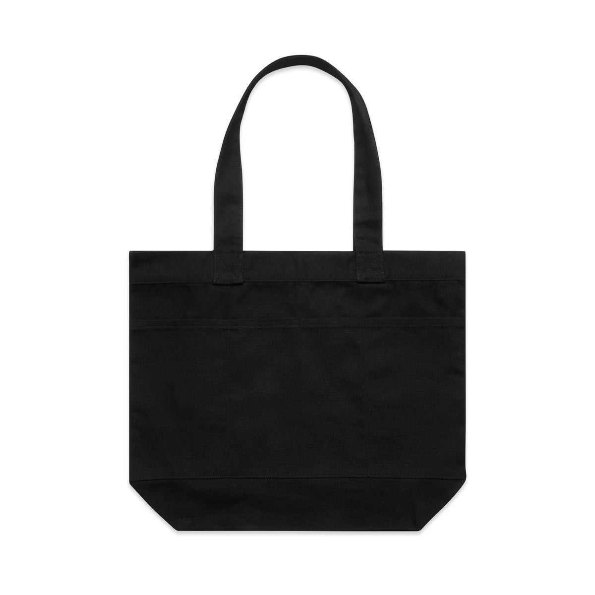 Pocket Tote Bag 1041 - Black - Front
