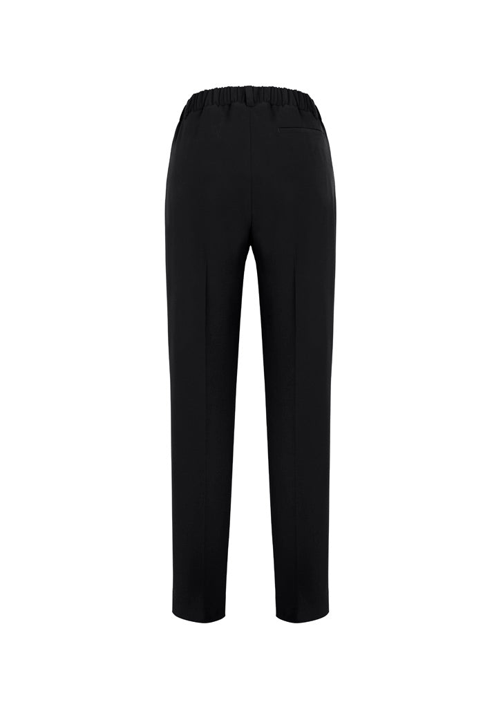 Siena Womens Bandless Elastic Waist Pant - Black - Back