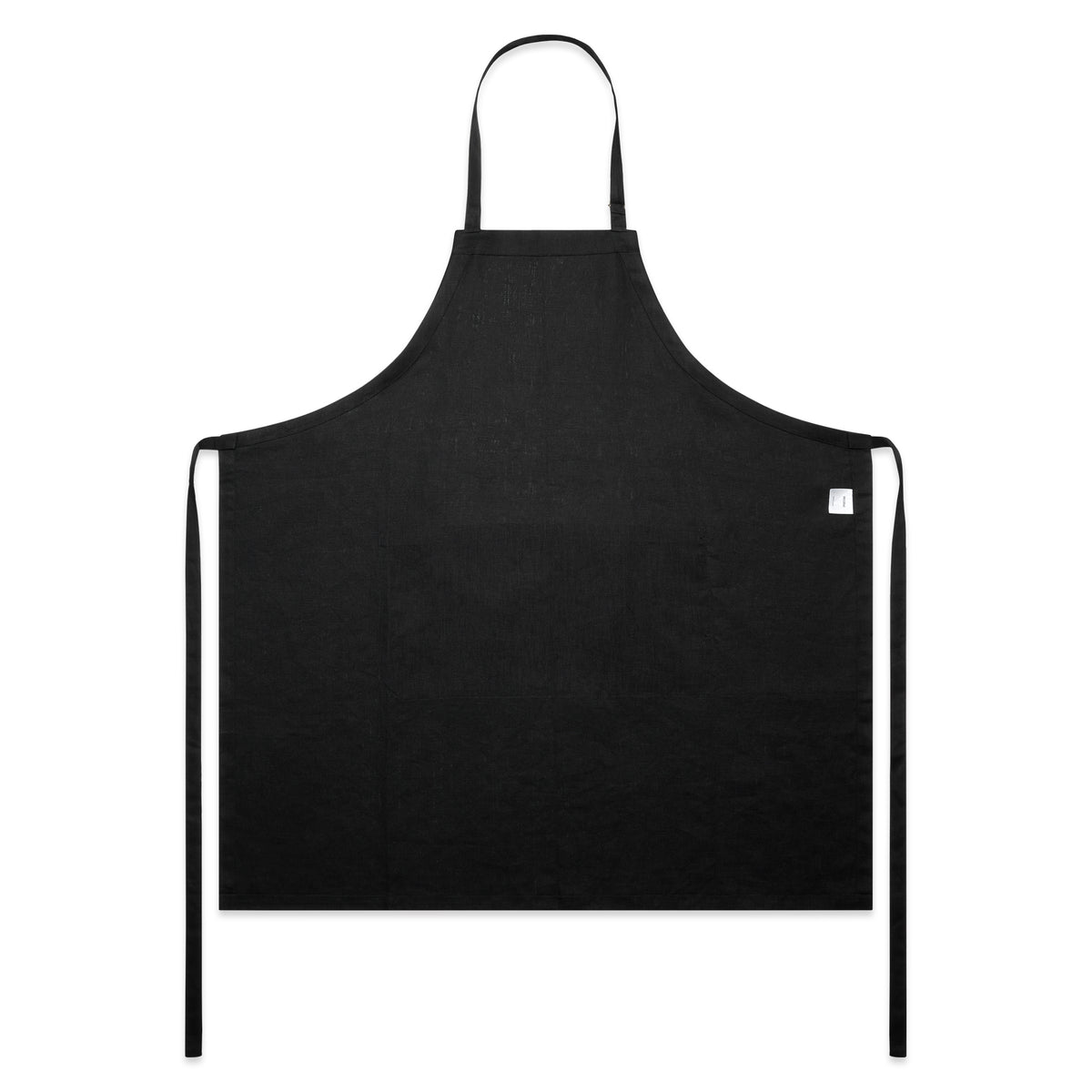 Linen Apron 1086 - Black - Back