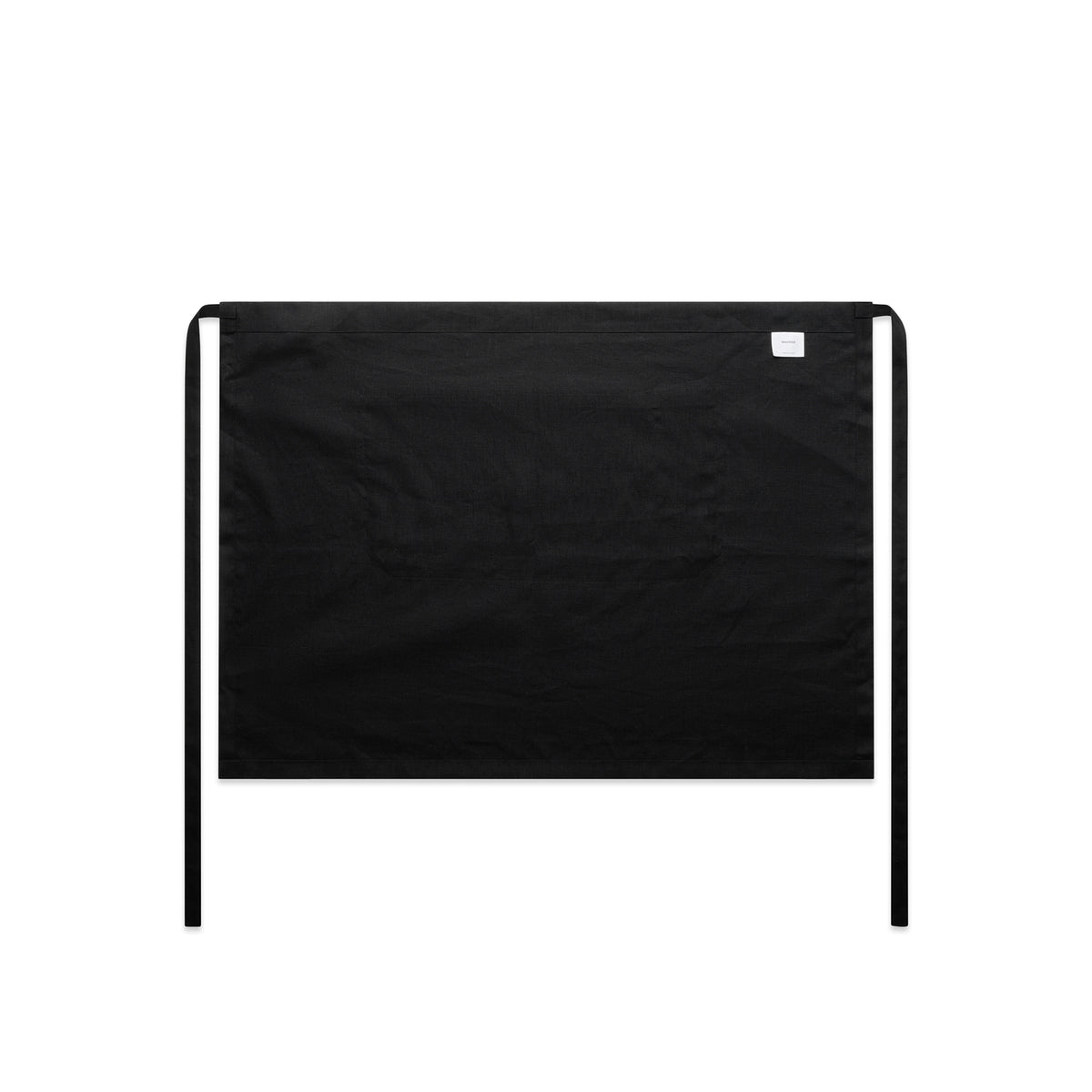 Linen Half Apron 1087 - Black - Back