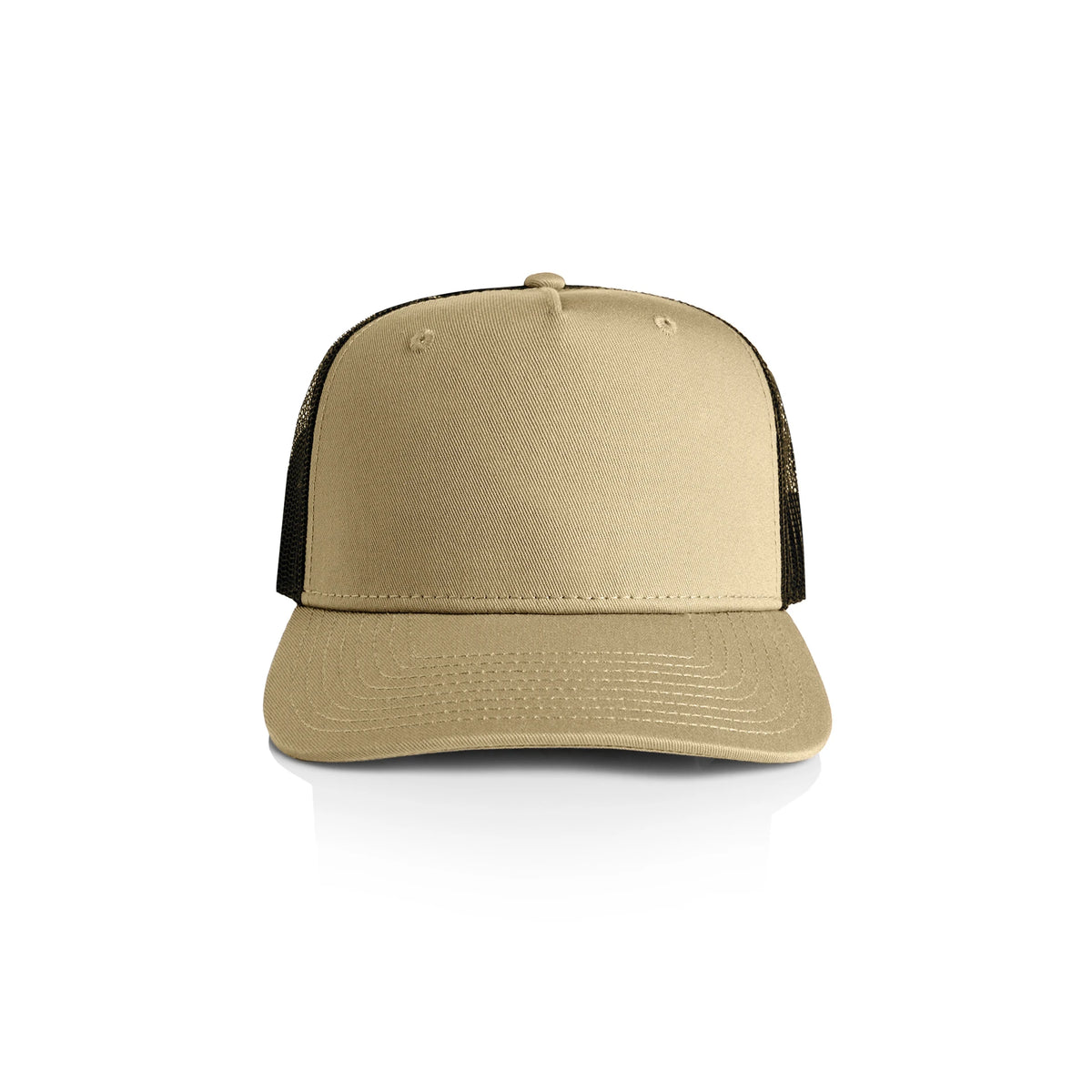 Stock Contrast Trucker 1110 - Khaki/Black - Front