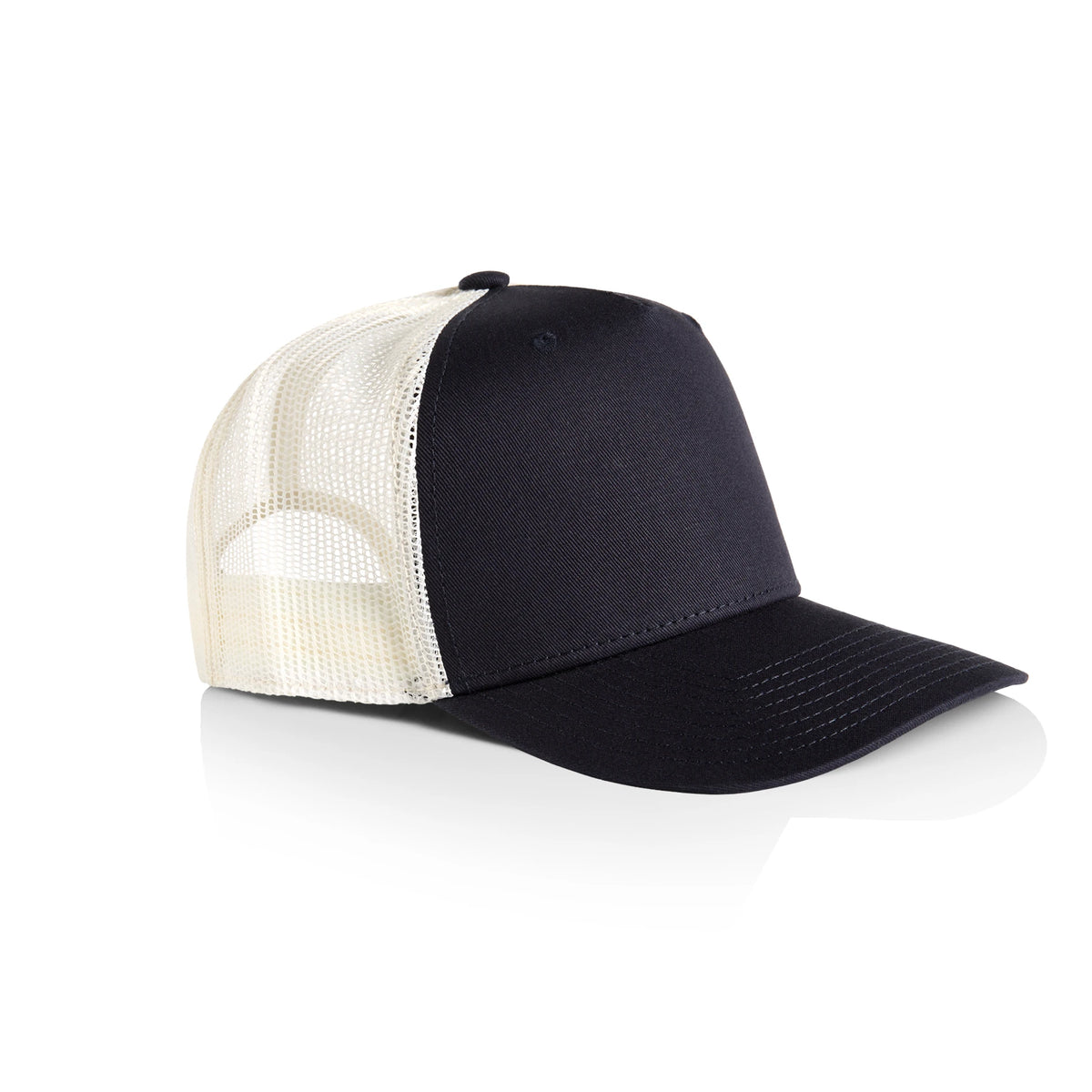 Stock Contrast Trucker 1110 - Navy/Ecru - Front
