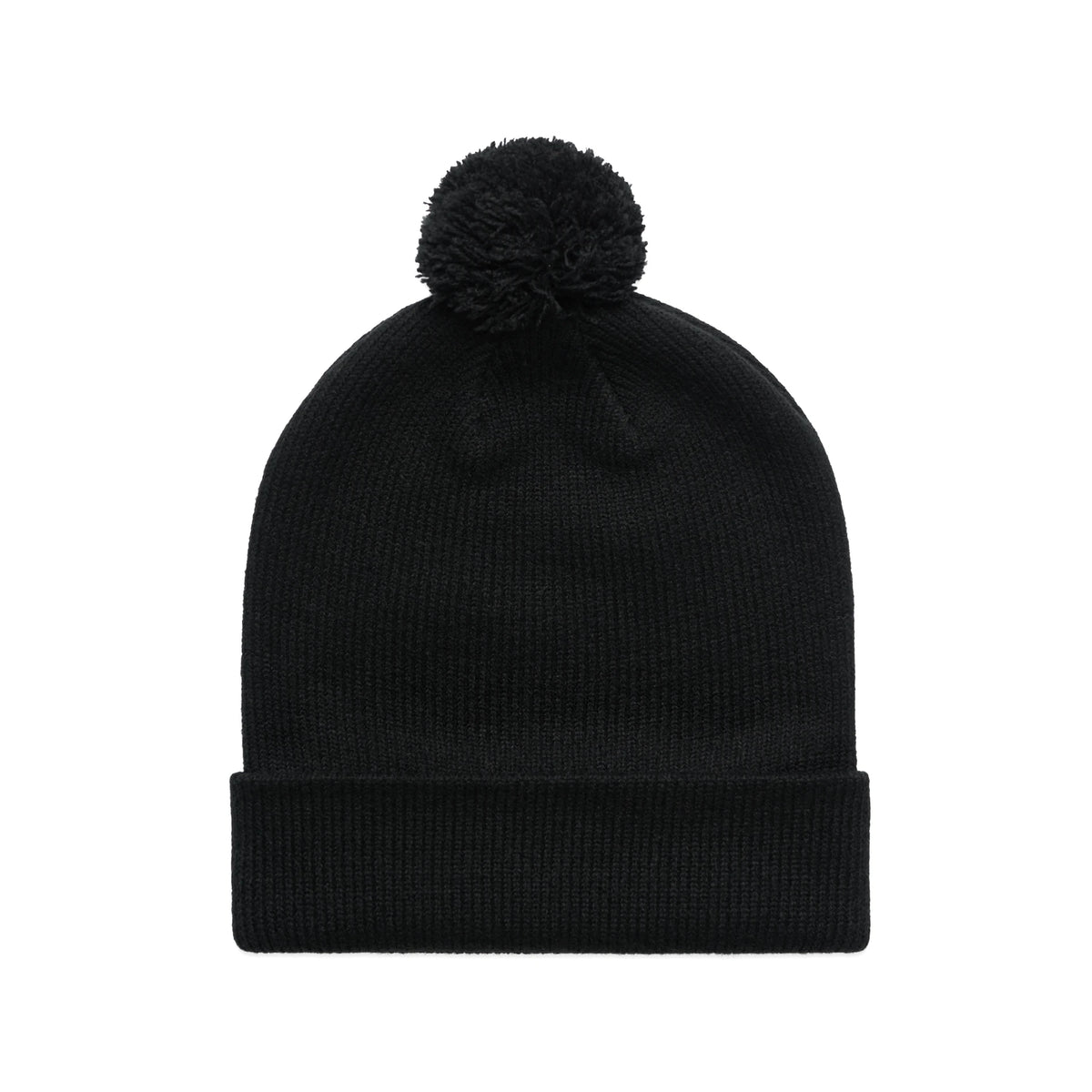 Pom Pom Beanie 1124 - Black - Front