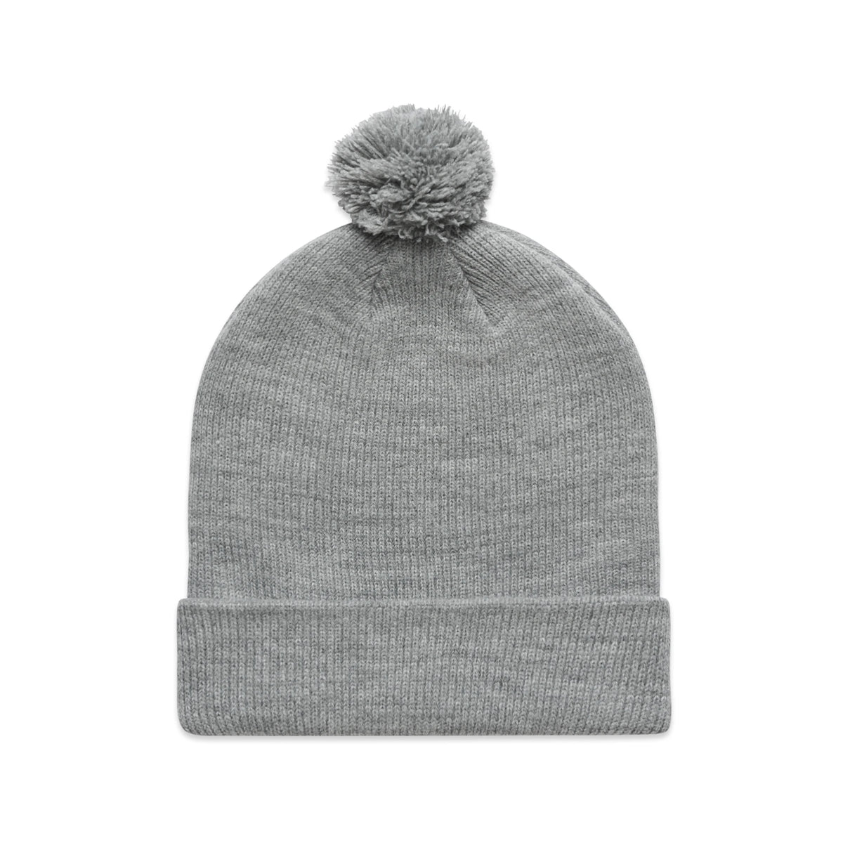 Pom Pom Beanie 1124 - Grey Marle - Front