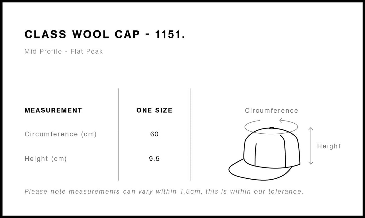 Class Wool Cap 1151 - Size guide