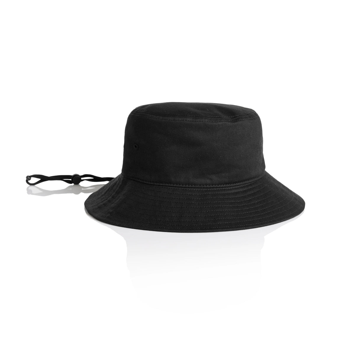 Wide Brim Bucket Hat 1172 - Black - Front
