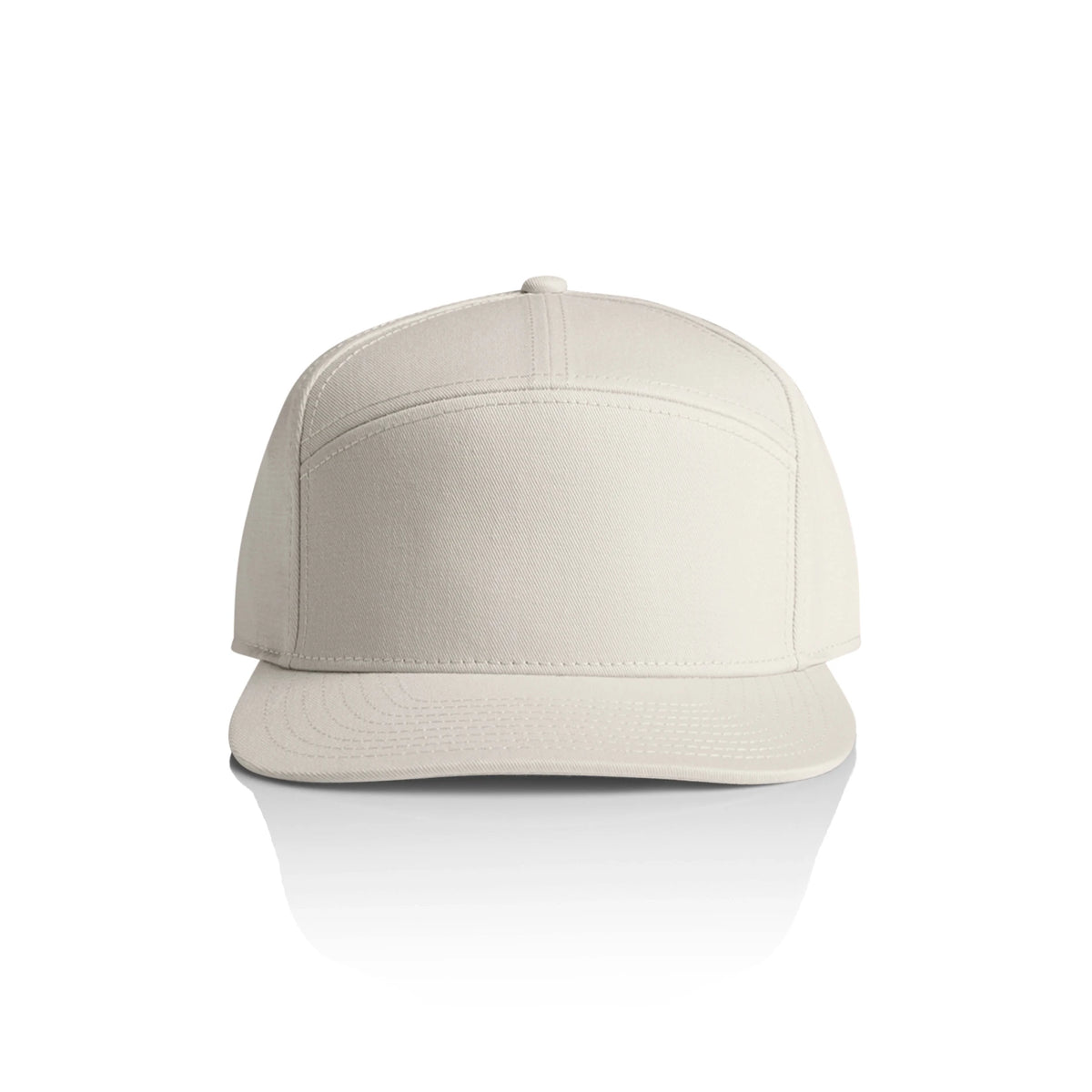 Stock 7-Panel Cap 1184 - Bone - Front